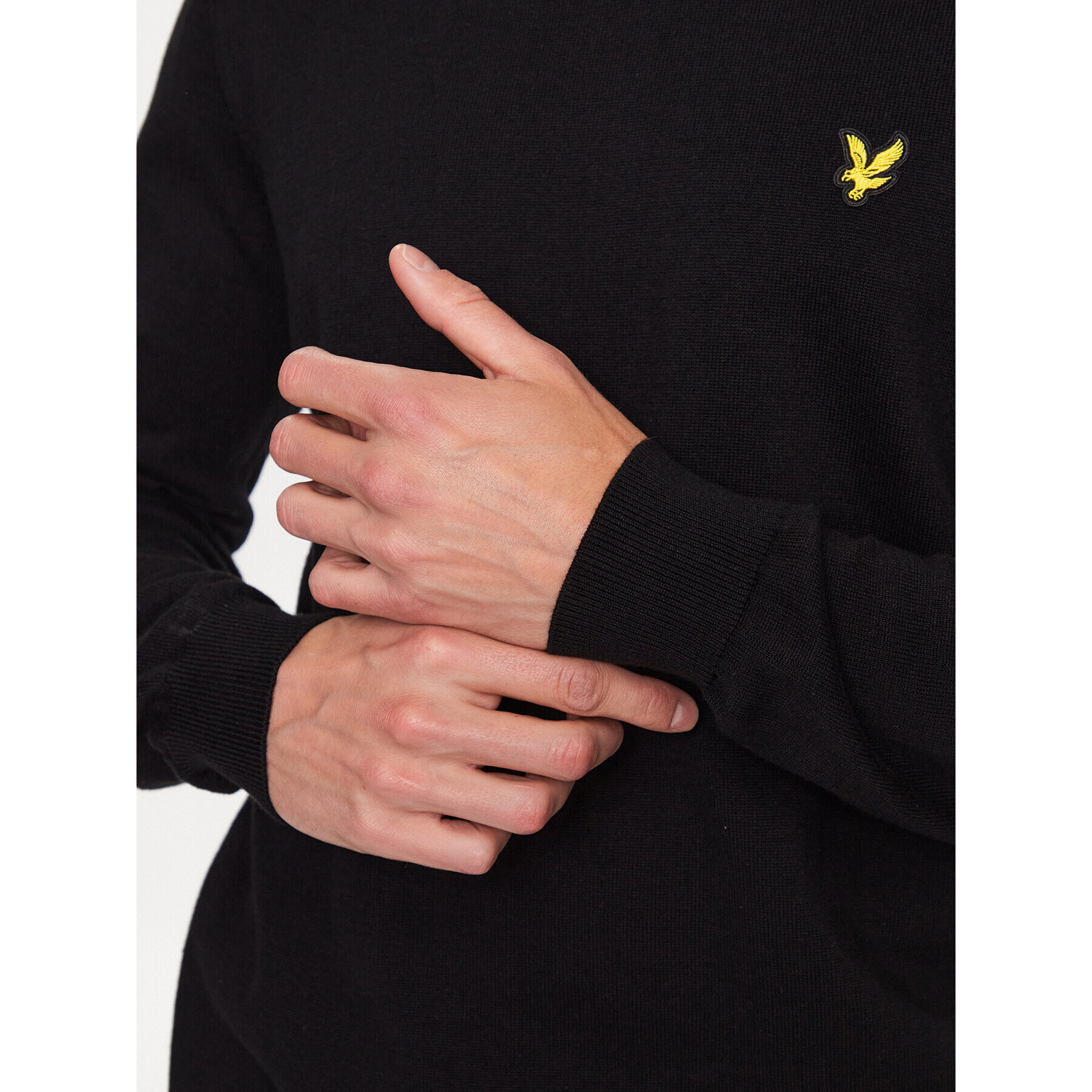 Lyle & Scott Mikina Cotton Crew Neck Jumper KN821V Černá Regular Fit - Pepit.cz