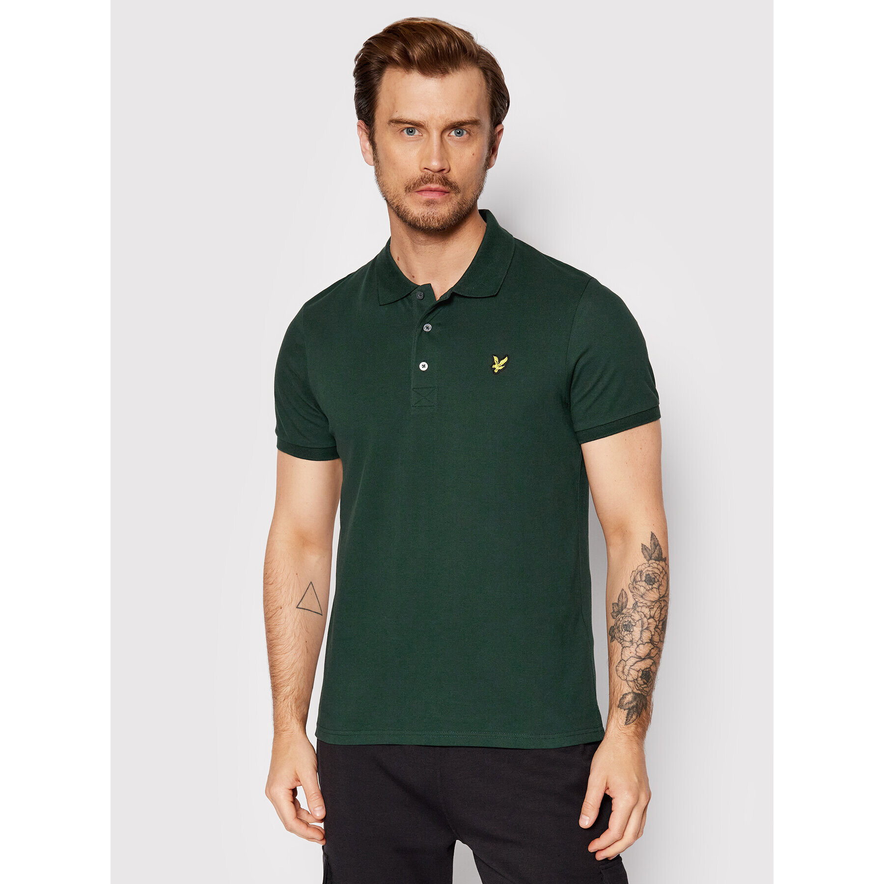 Lyle & Scott Polokošile Plain SP400VOG Zelená Regular Fit - Pepit.cz