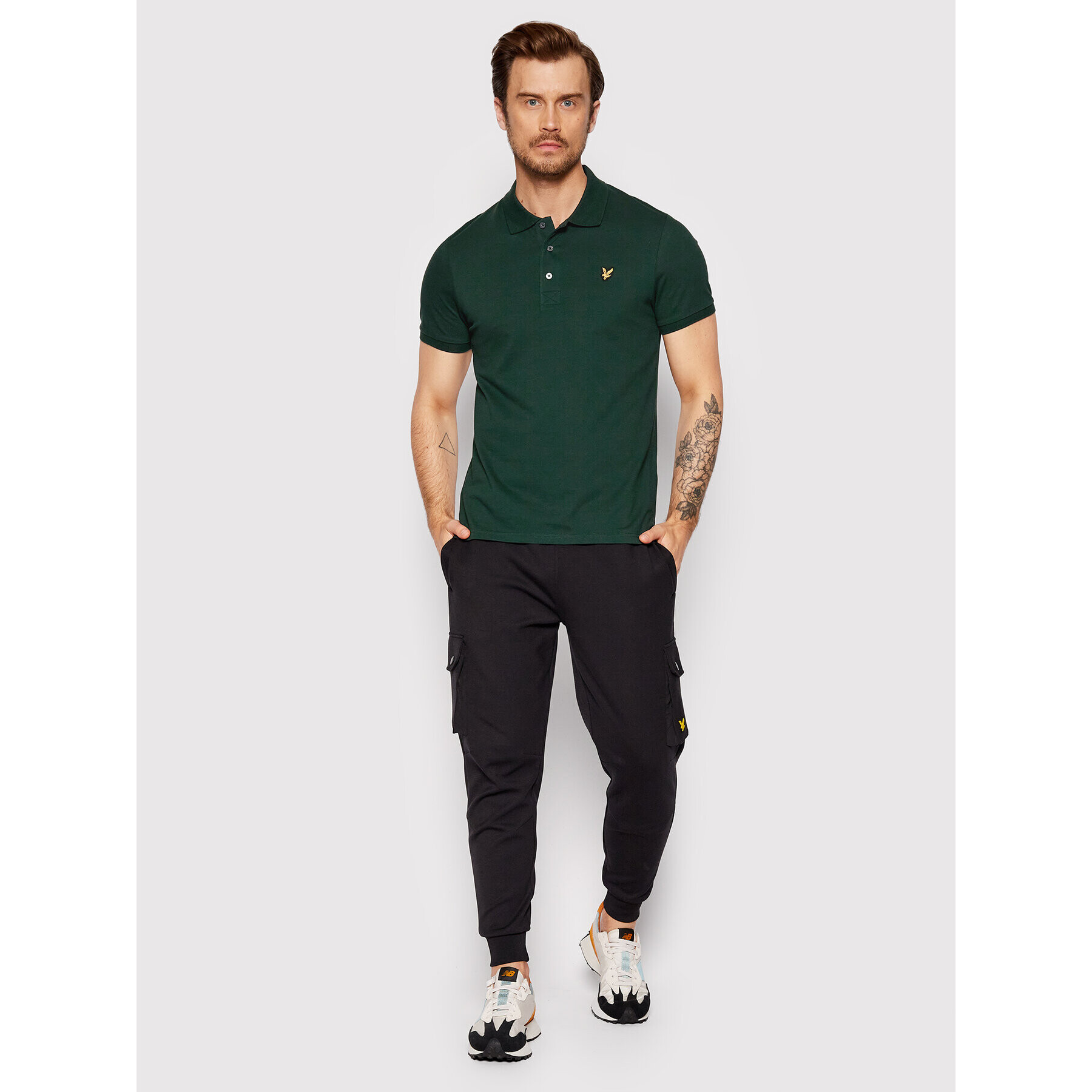 Lyle & Scott Polokošile Plain SP400VOG Zelená Regular Fit - Pepit.cz