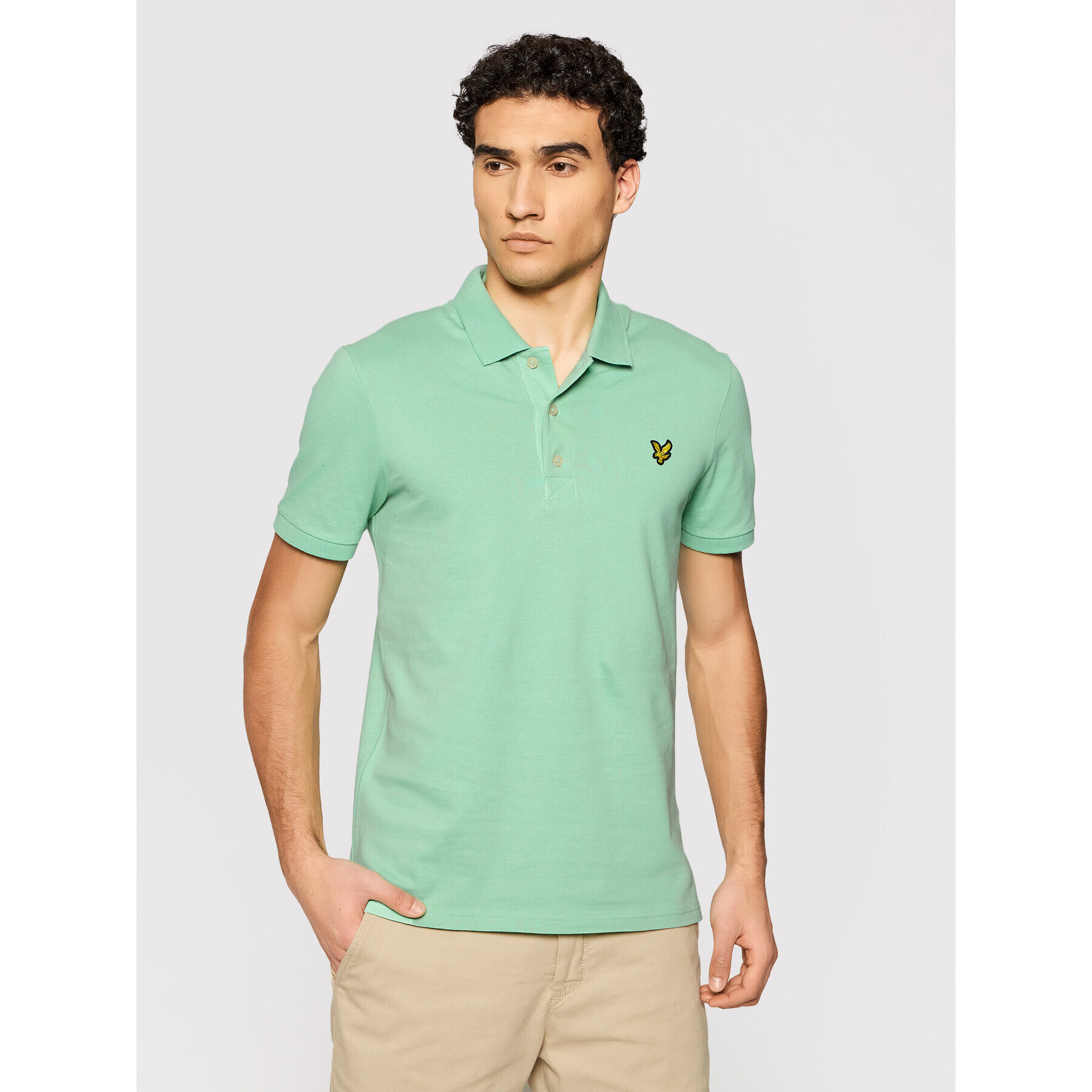 Lyle & Scott Polokošile Plain SP400VOG Zelená Regular Fit - Pepit.cz