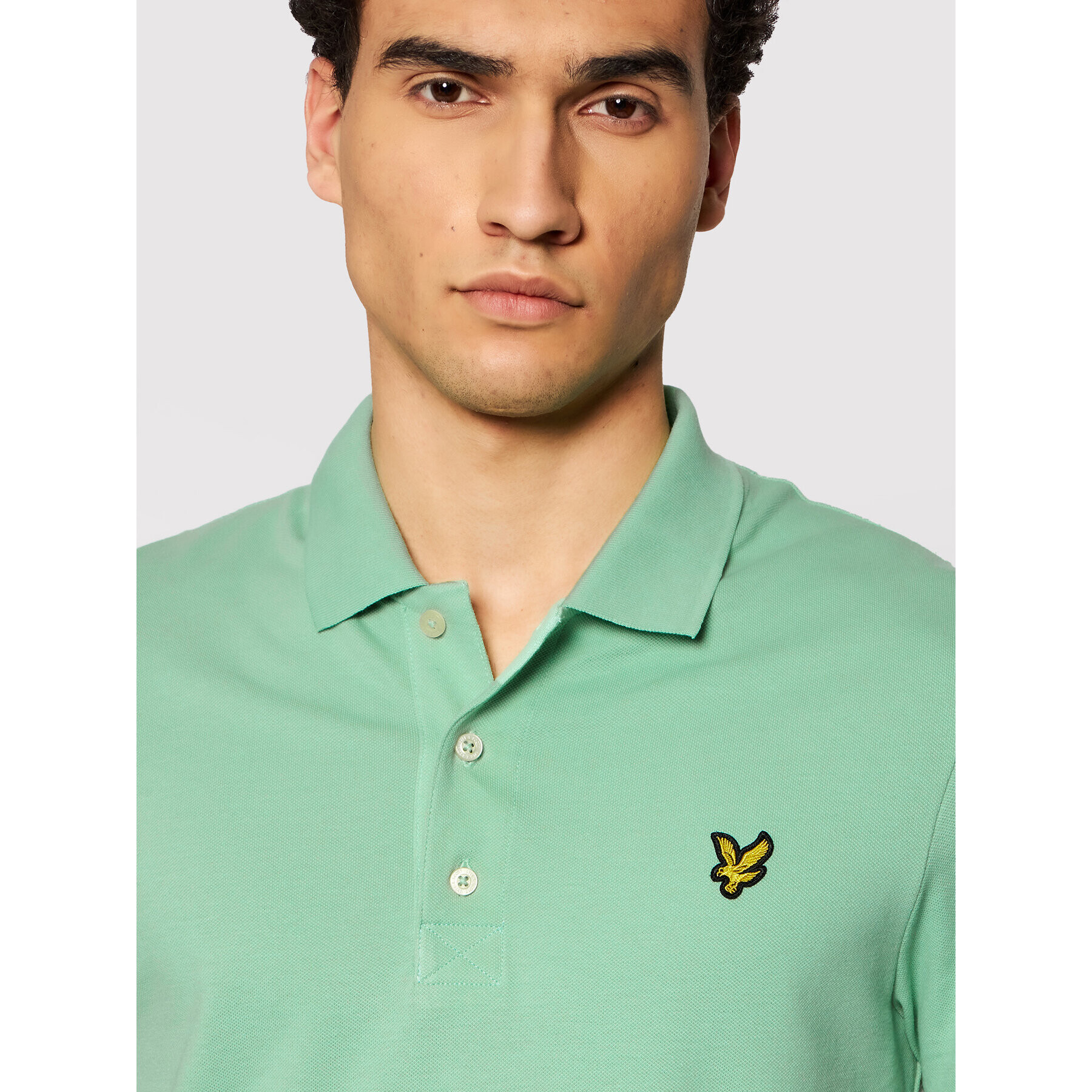 Lyle & Scott Polokošile Plain SP400VOG Zelená Regular Fit - Pepit.cz