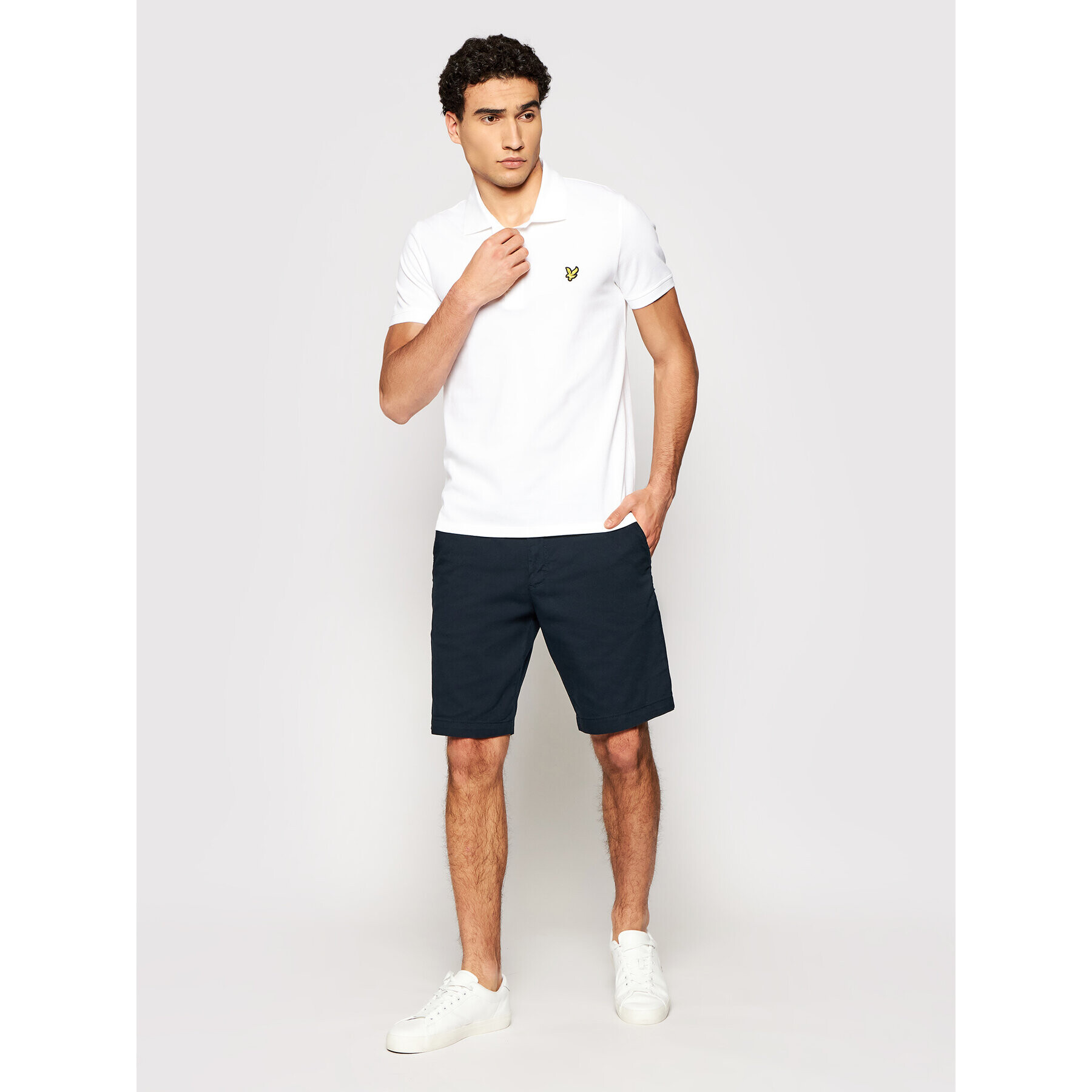 Lyle & Scott Polokošile SP400VB Bílá Regular Fit - Pepit.cz