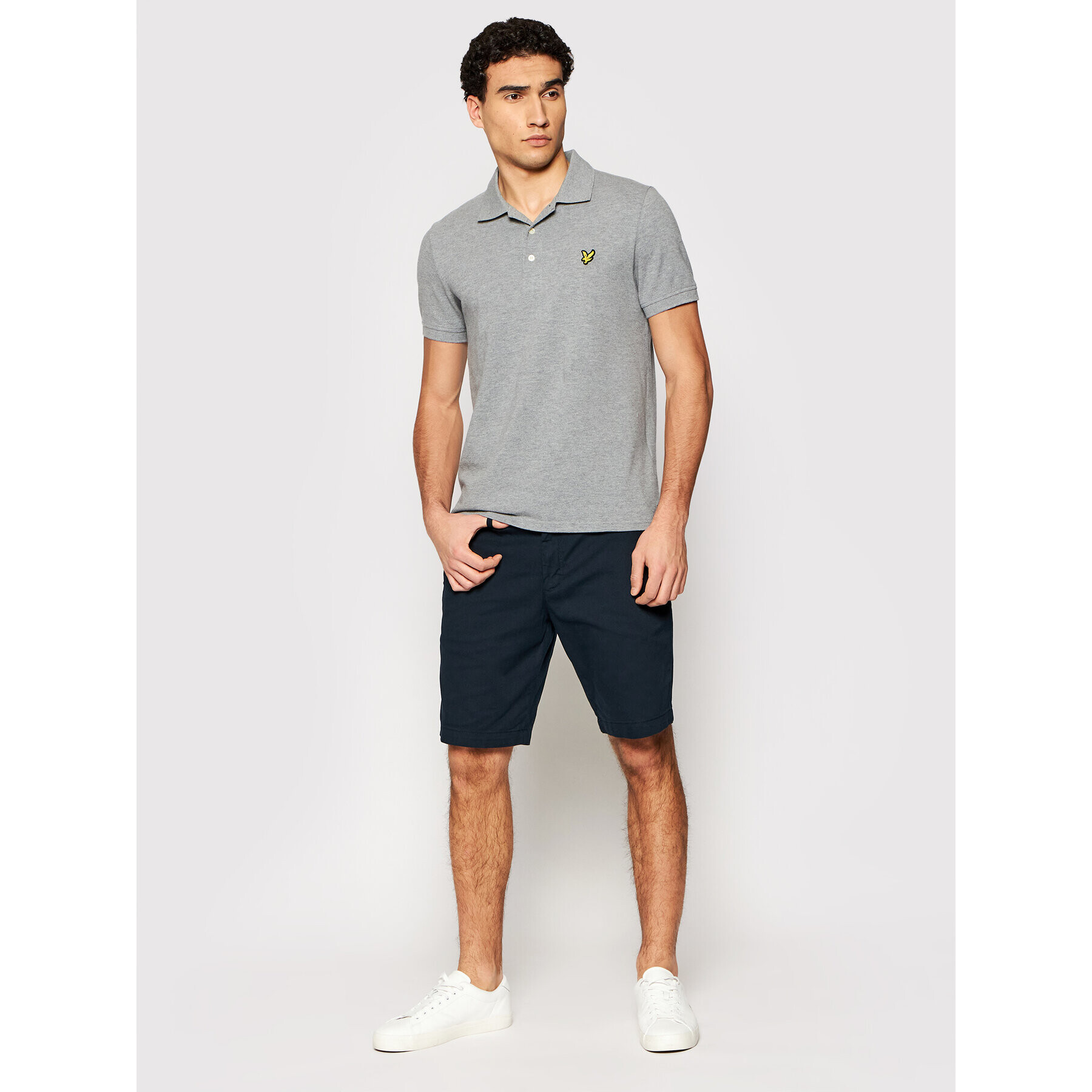 Lyle & Scott Polokošile SP400VB Šedá Regular Fit - Pepit.cz