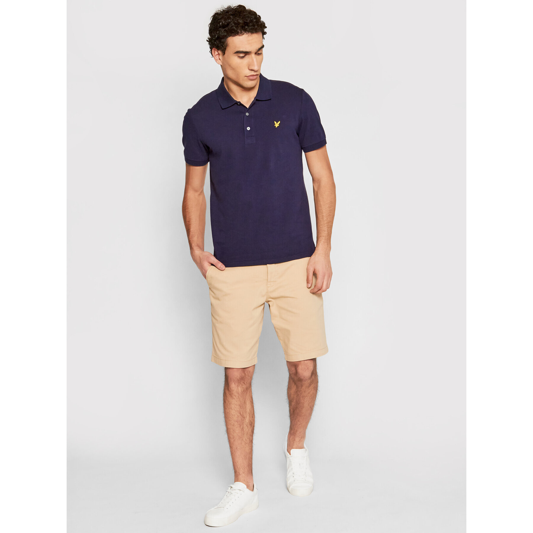 Lyle & Scott Polokošile SP400VB Tmavomodrá Regular Fit - Pepit.cz