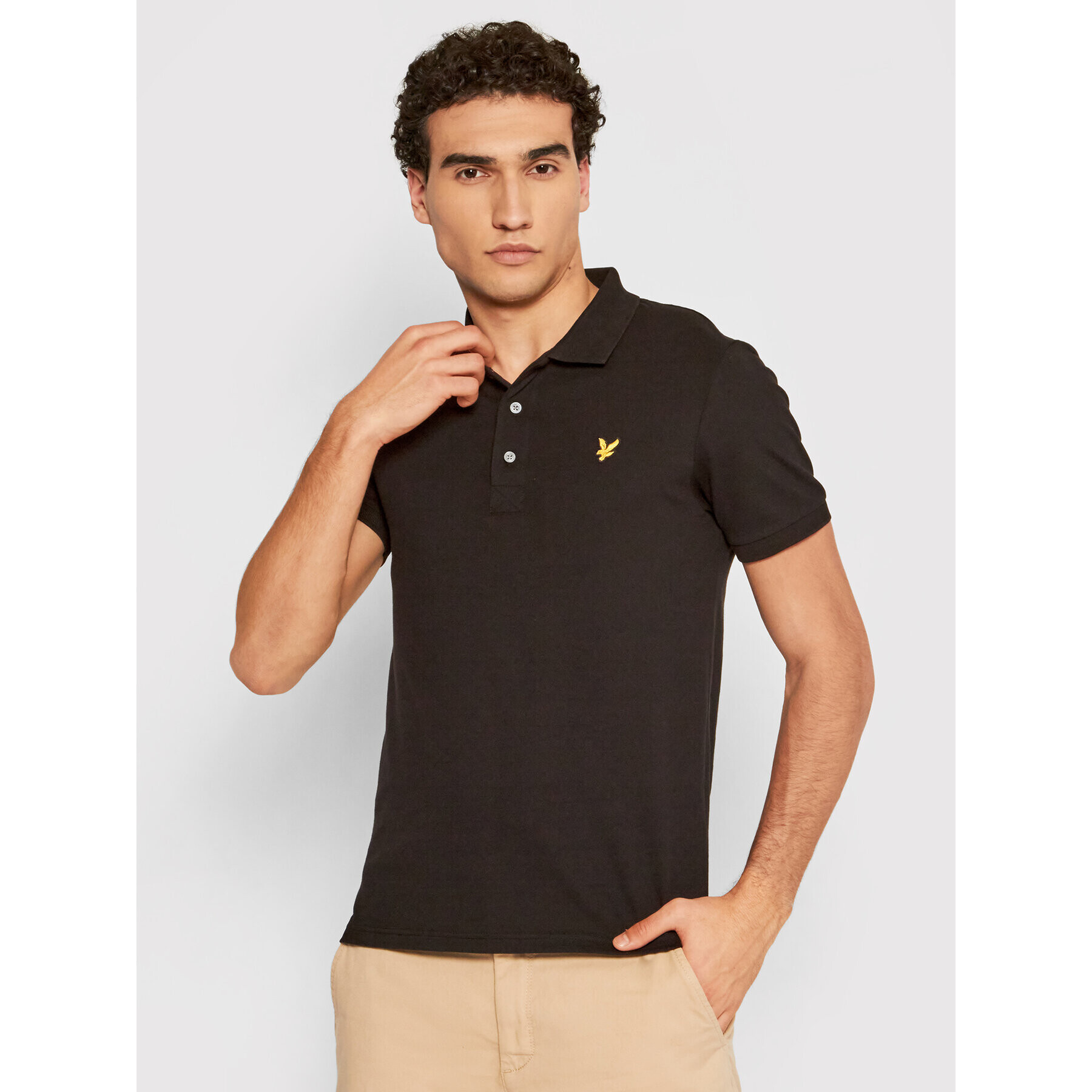 Lyle & Scott Polokošile Stretch SP919V Černá Slim Fit - Pepit.cz