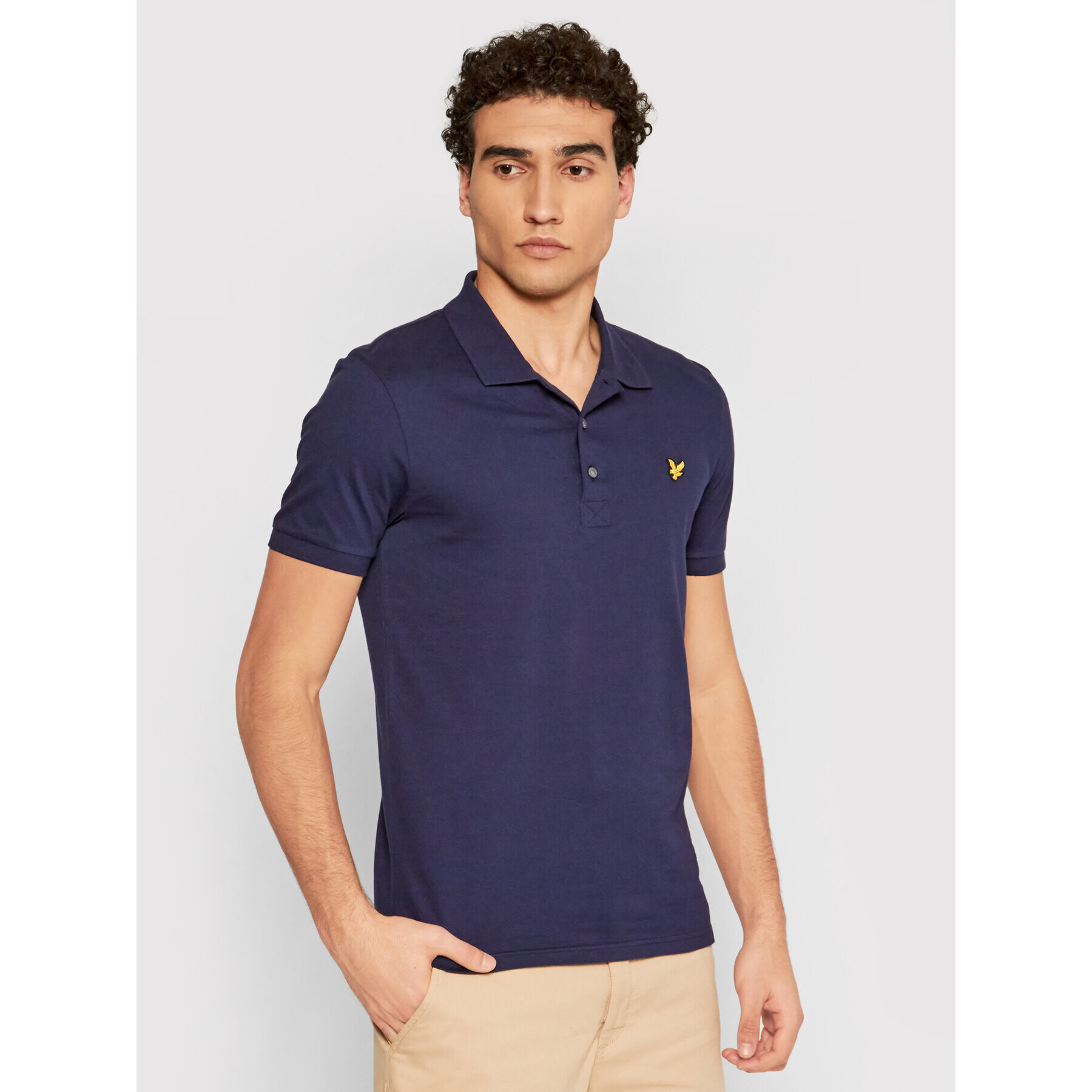 Lyle & Scott Polokošile Stretch SP919V Tmavomodrá Slim Fit - Pepit.cz