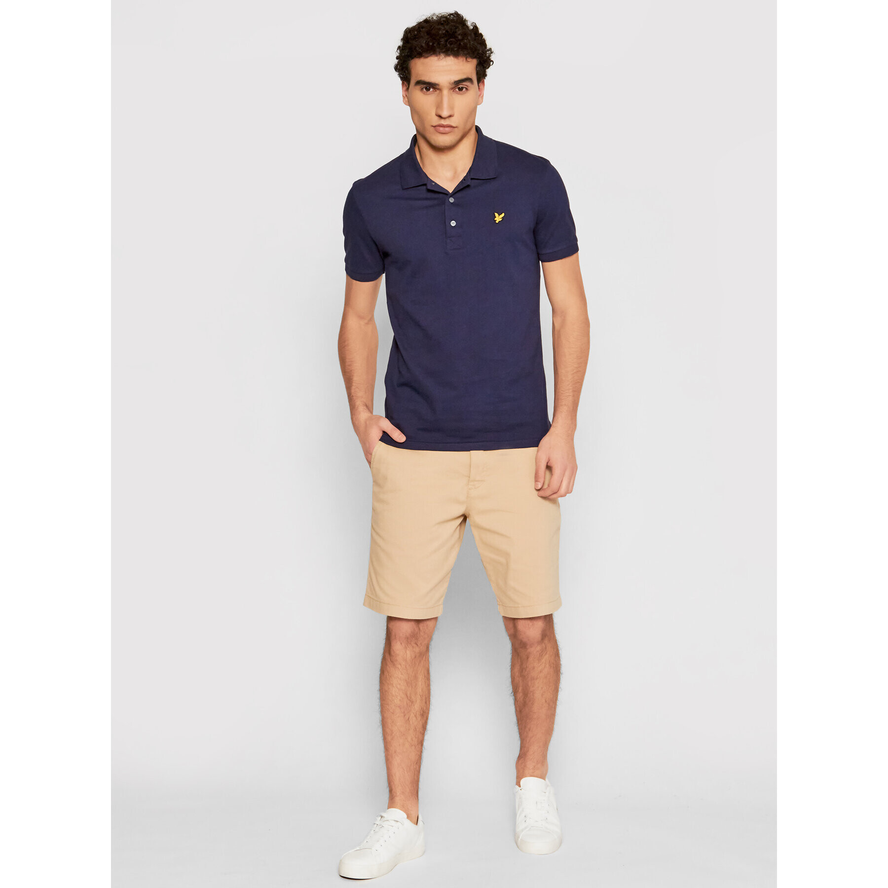 Lyle & Scott Polokošile Stretch SP919V Tmavomodrá Slim Fit - Pepit.cz