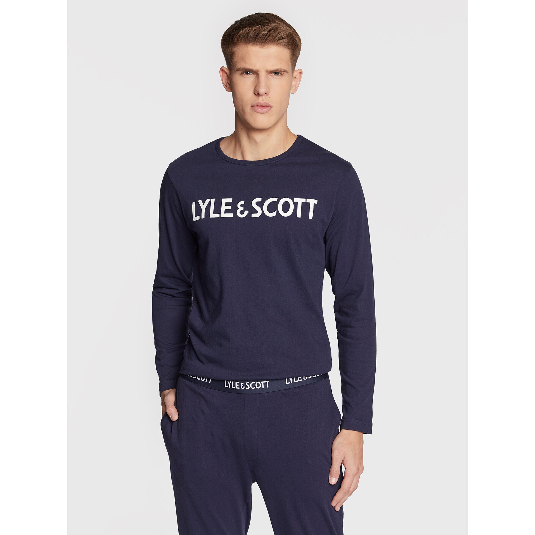 Lyle & Scott Pyžamo Franklin LS-LSET-950-3322 Tmavomodrá Regular Fit - Pepit.cz