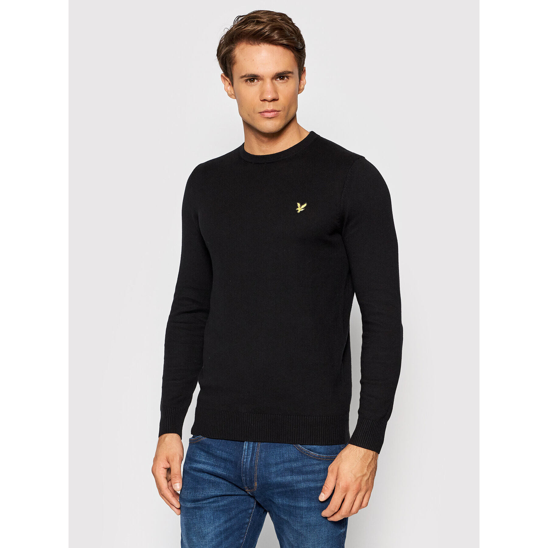 Lyle & Scott Svetr Crew KN400VC Černá Regular Fit - Pepit.cz