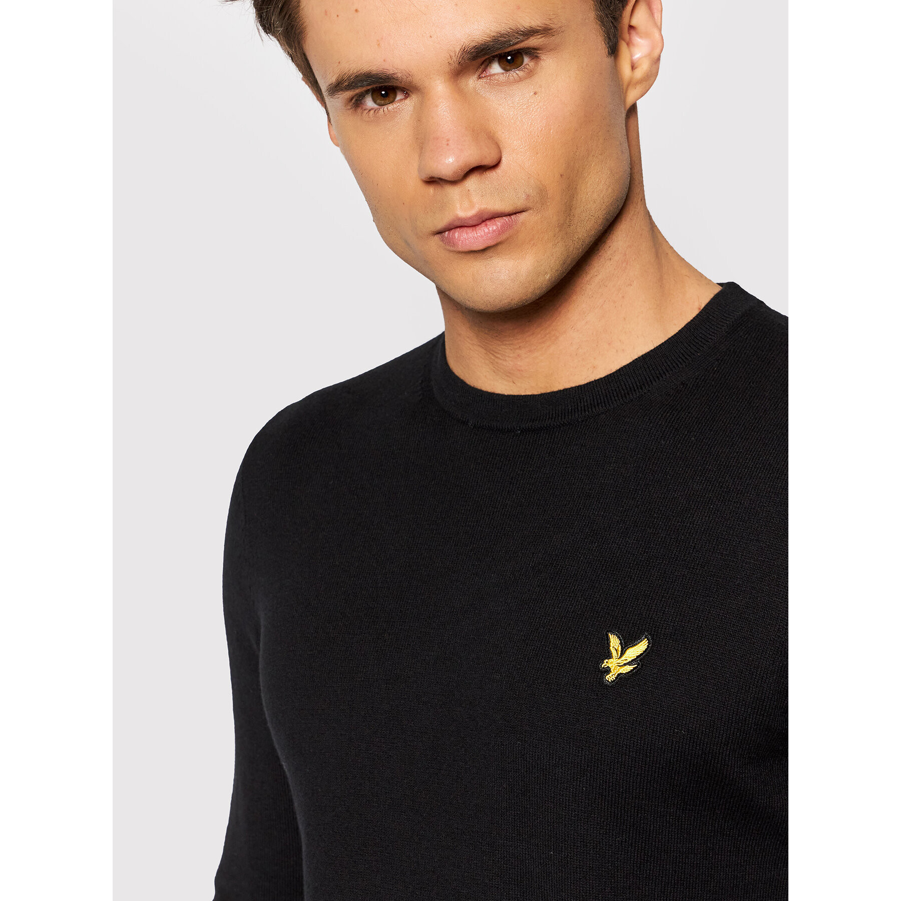 Lyle & Scott Svetr Crew KN400VC Černá Regular Fit - Pepit.cz