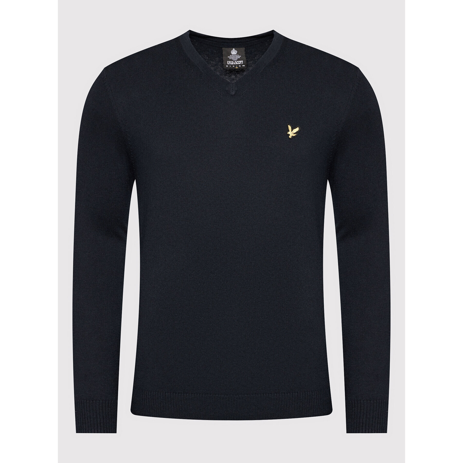 Lyle & Scott Svetr V Neck KN401VC Tmavomodrá Slim Fit - Pepit.cz