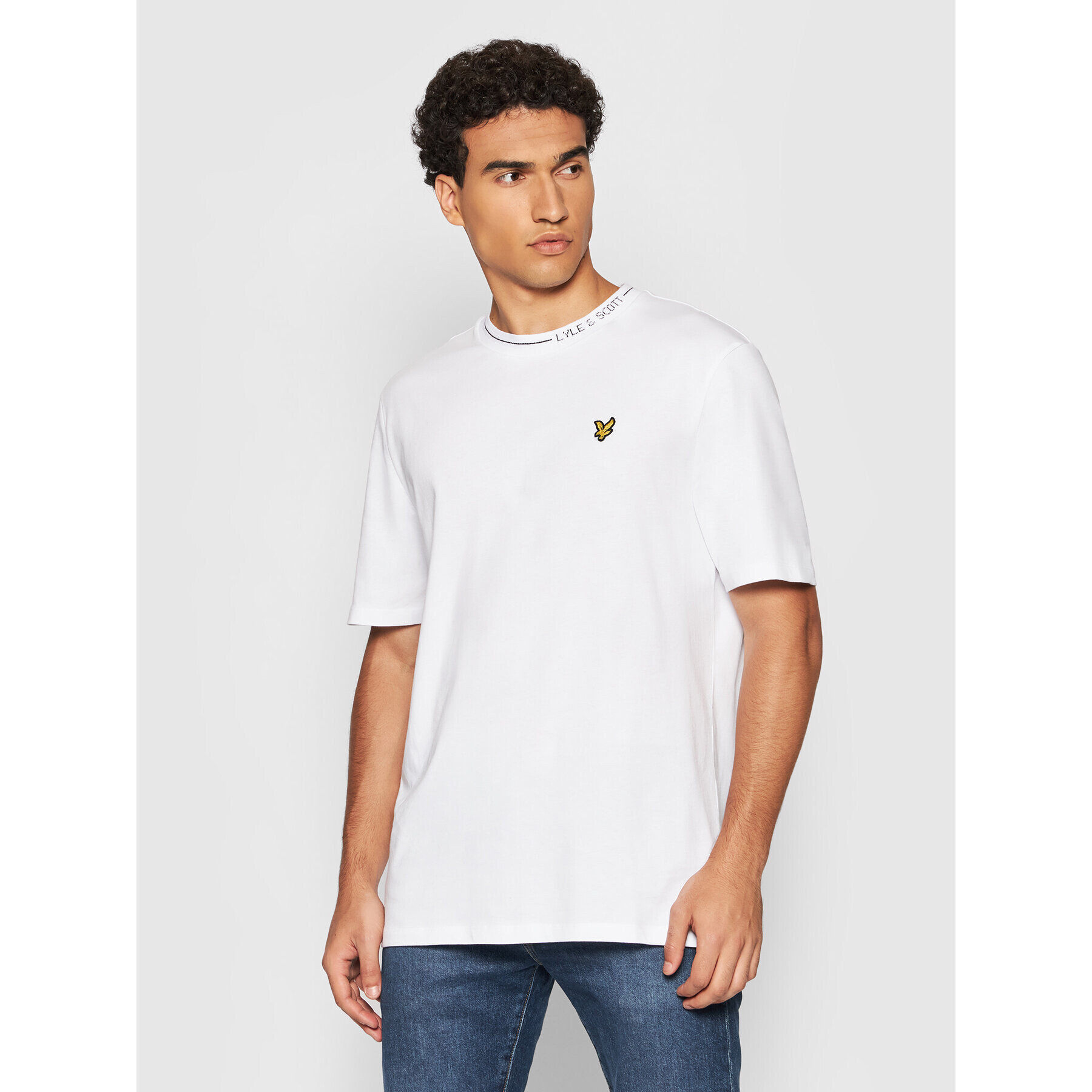 Lyle & Scott T-Shirt Branded Ringer TS1357V Bílá Relaxed Fit - Pepit.cz