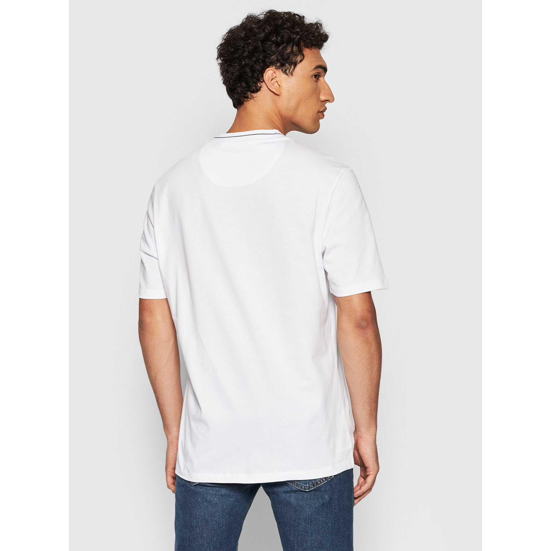 Lyle & Scott T-Shirt Branded Ringer TS1357V Bílá Relaxed Fit - Pepit.cz