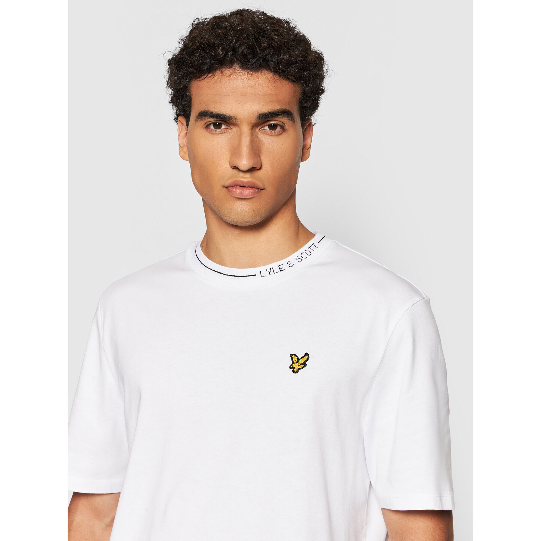 Lyle & Scott T-Shirt Branded Ringer TS1357V Bílá Relaxed Fit - Pepit.cz