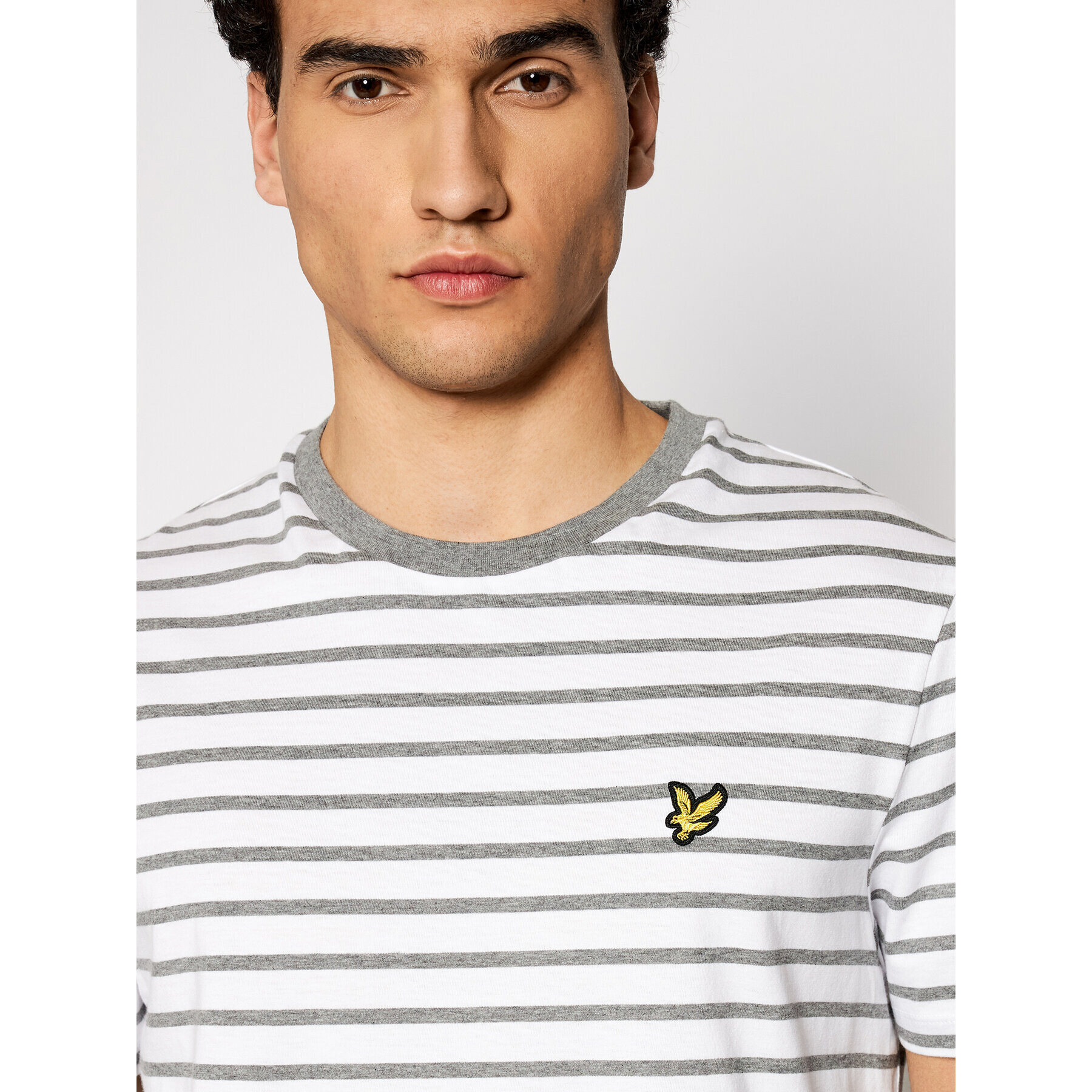 Lyle & Scott T-Shirt Breton Stripe TS508VB Bílá Regular Fit - Pepit.cz