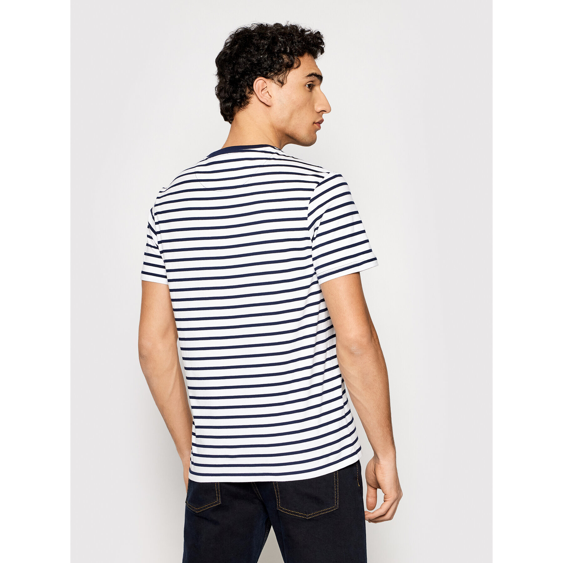 Lyle & Scott T-Shirt Breton Stripe TS508VB Bílá Regular Fit - Pepit.cz