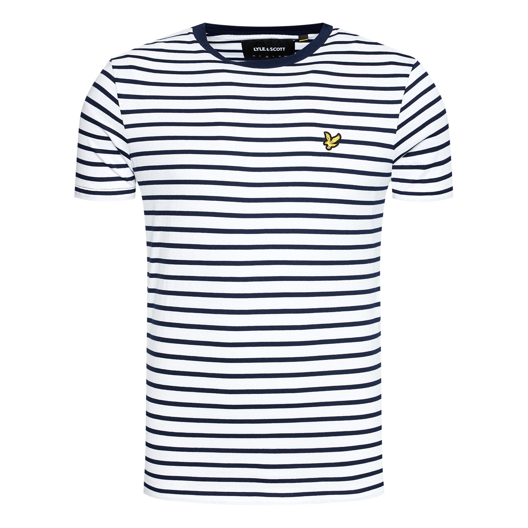 Lyle & Scott T-Shirt Breton Stripe TS508VB Bílá Regular Fit - Pepit.cz