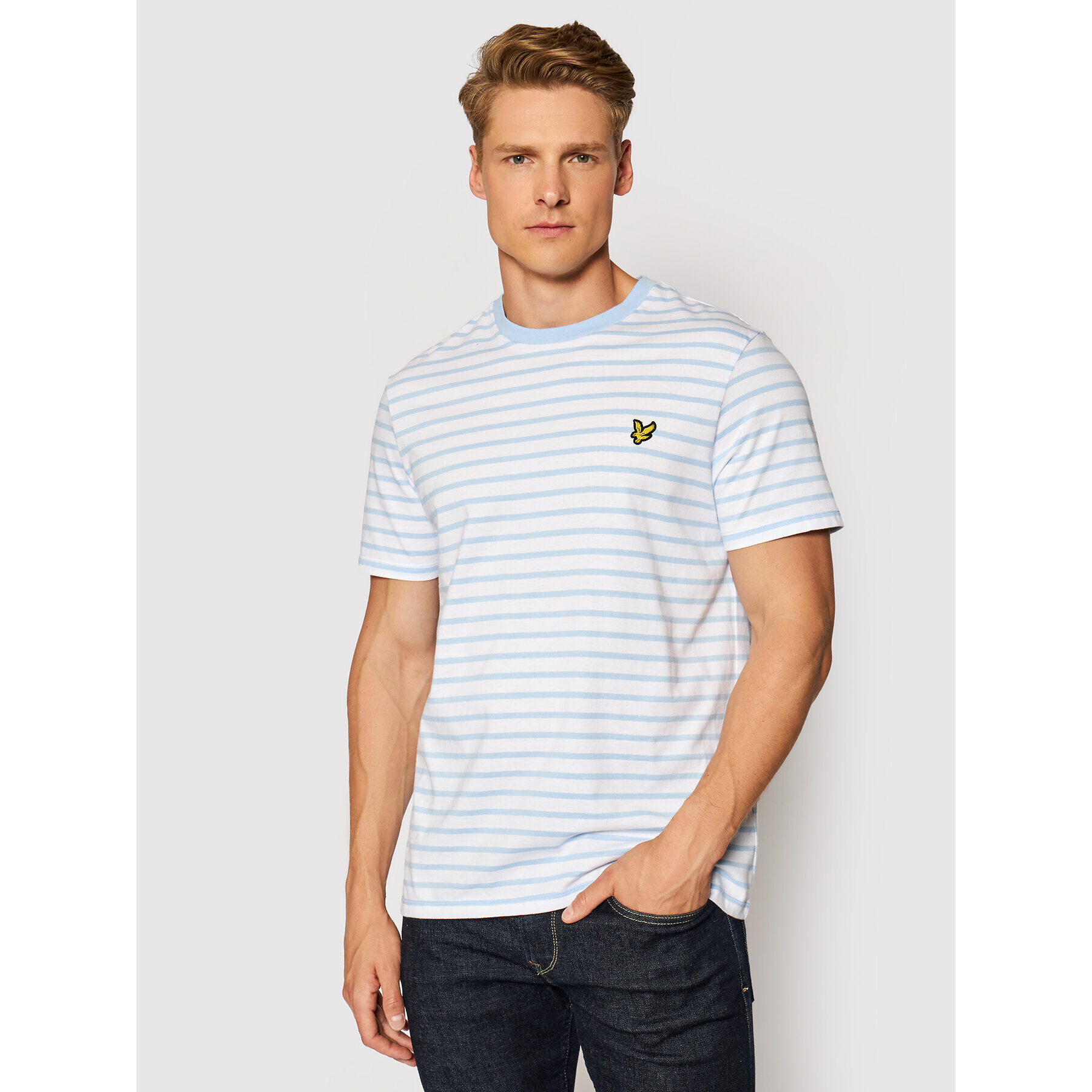 Lyle & Scott T-Shirt Breton Stripe TS508VB Modrá Regular Fit - Pepit.cz