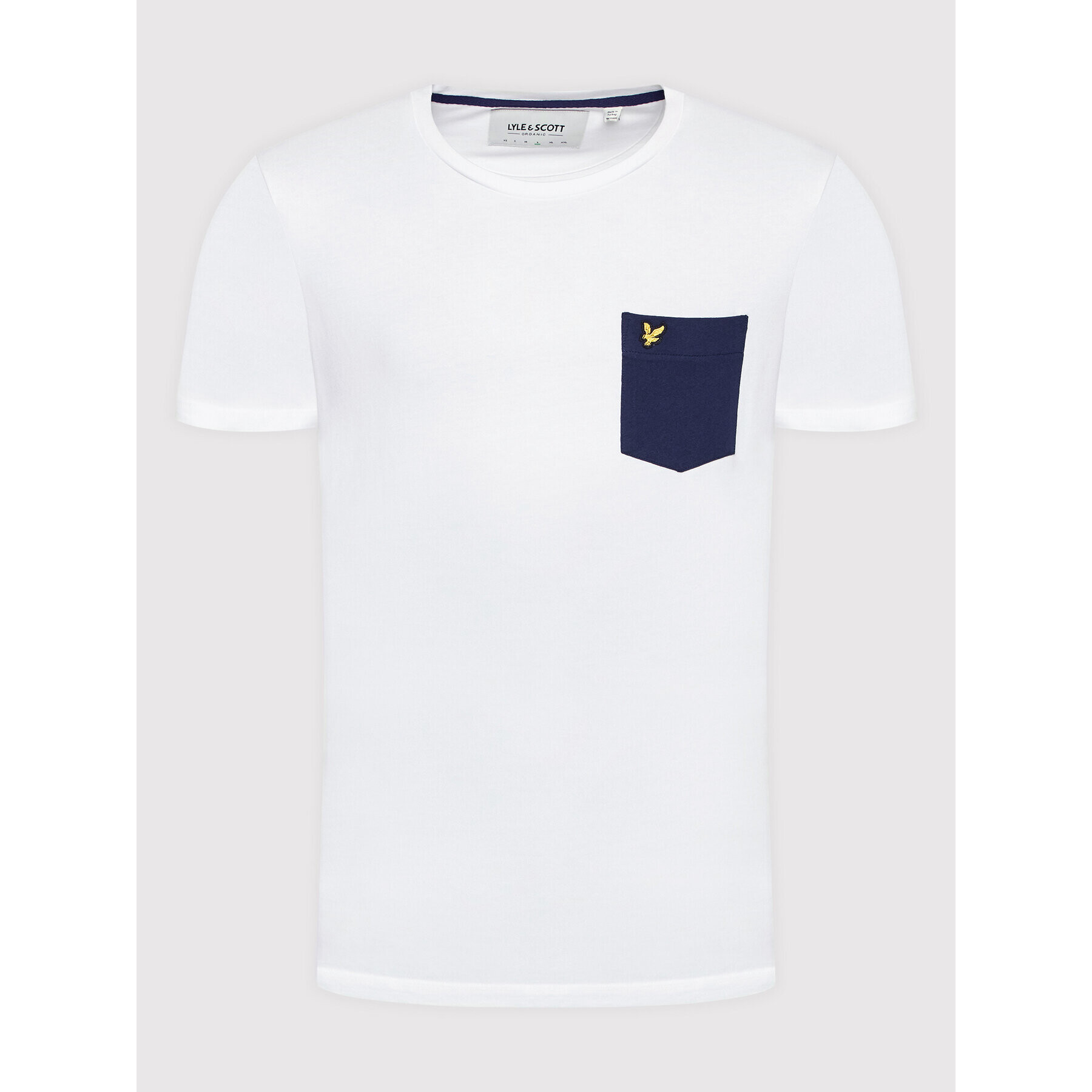 Lyle & Scott T-Shirt Contrast Pocket TS831VOG Bílá Regular Fit - Pepit.cz