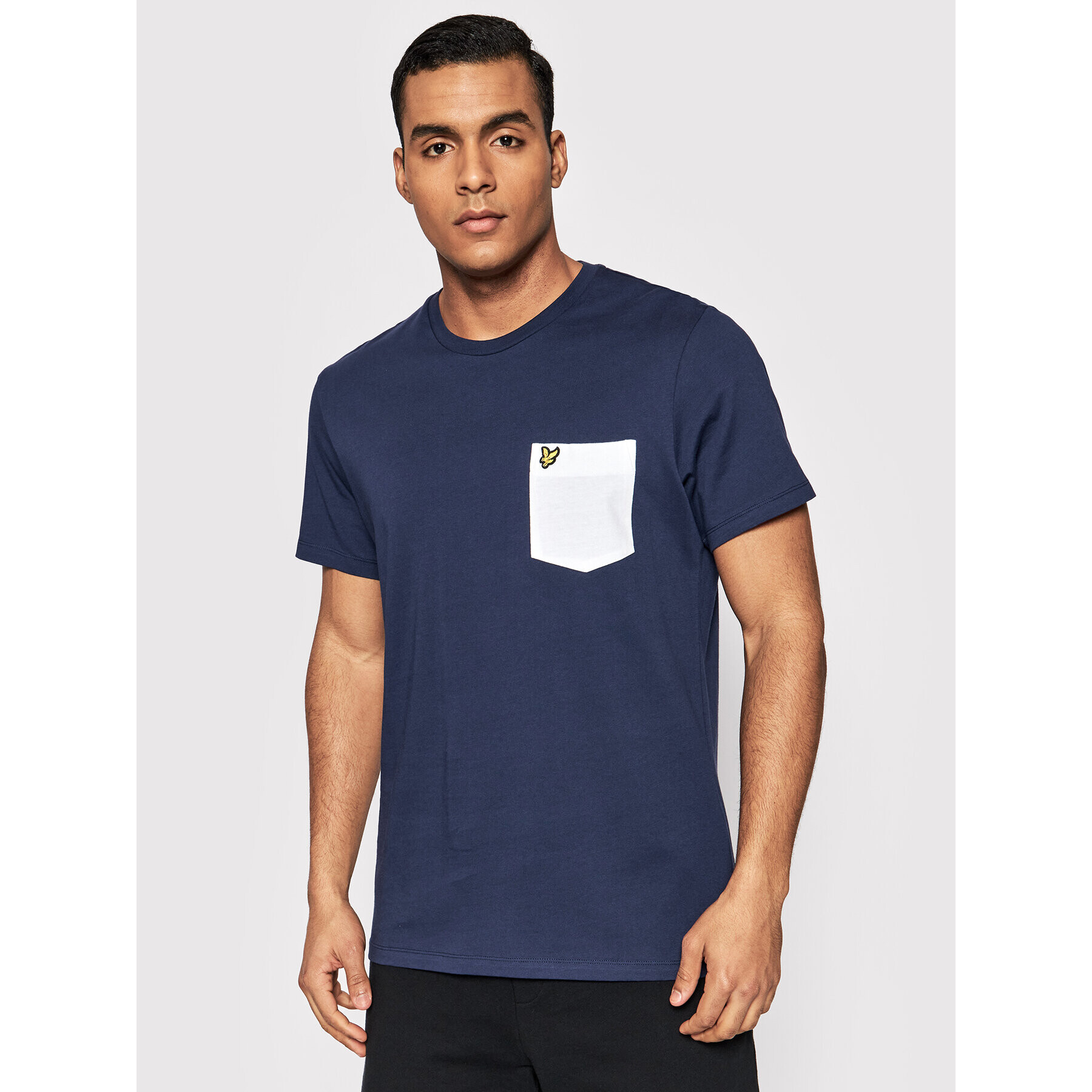 Lyle & Scott T-Shirt Contrast Pocket TS831VOG Tmavomodrá Regular Fit - Pepit.cz