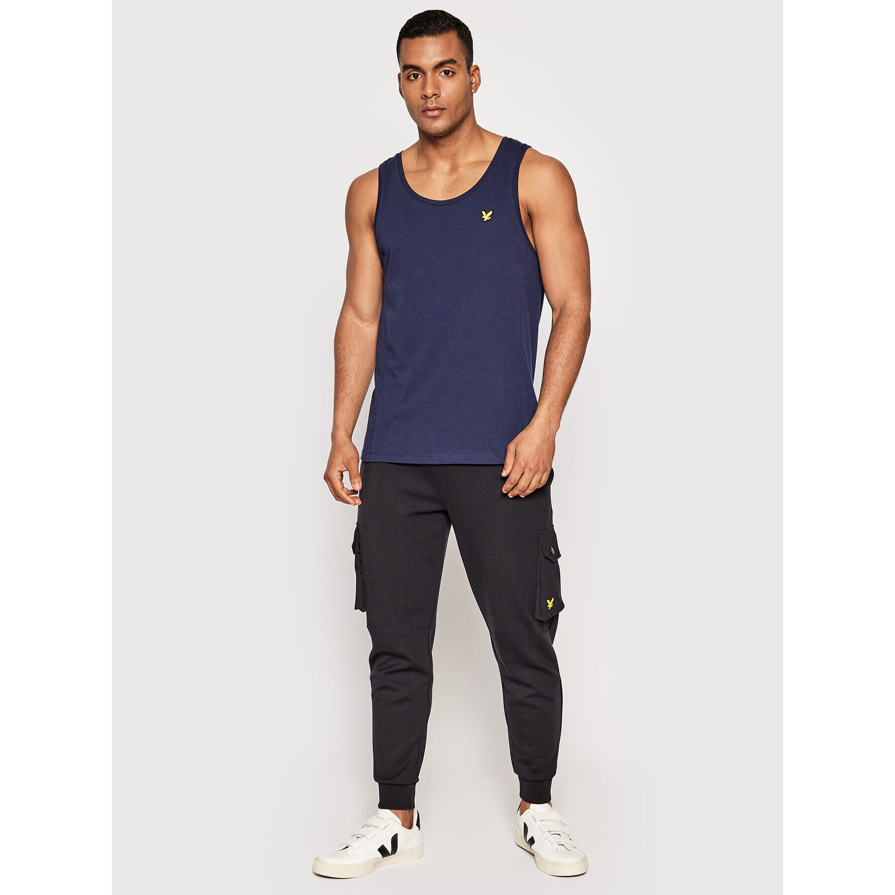 Lyle & Scott Tank top Dartmoor TS1260SP Tmavomodrá Regular Fit - Pepit.cz