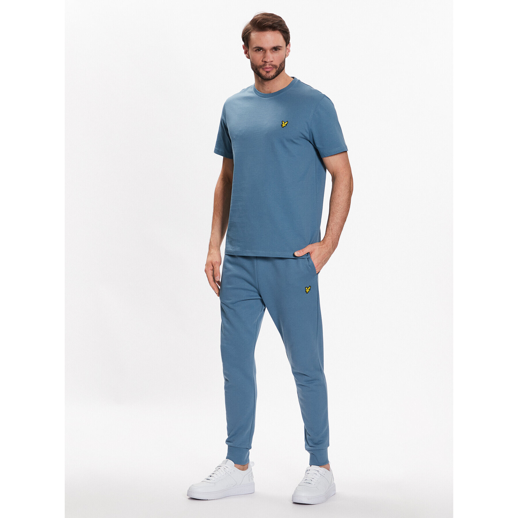 Lyle & Scott Teplákové kalhoty Skinny Sweatpant ML822VOG Modrá Skinny Fit - Pepit.cz