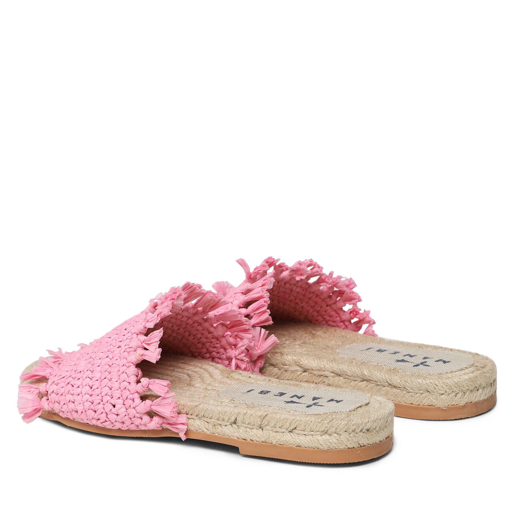 Manebi Espadrilky Fringed Knots Raffia Jute Sandals V 2.9 Y0 Růžová - Pepit.cz