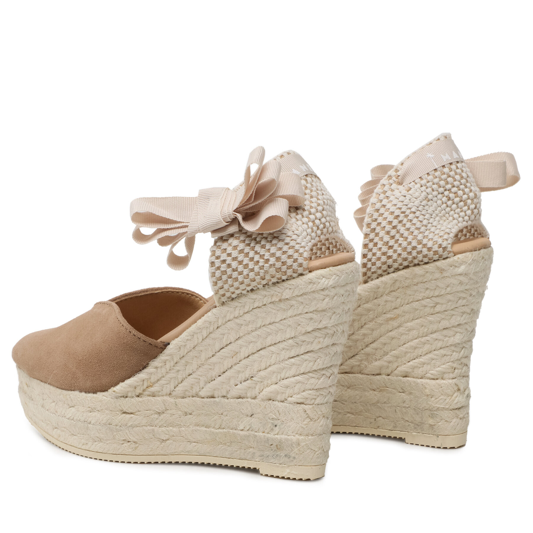 Manebi Espadrilky Heart-Shaped Wedge Espadrilles W 1.9 WH Hnědá - Pepit.cz