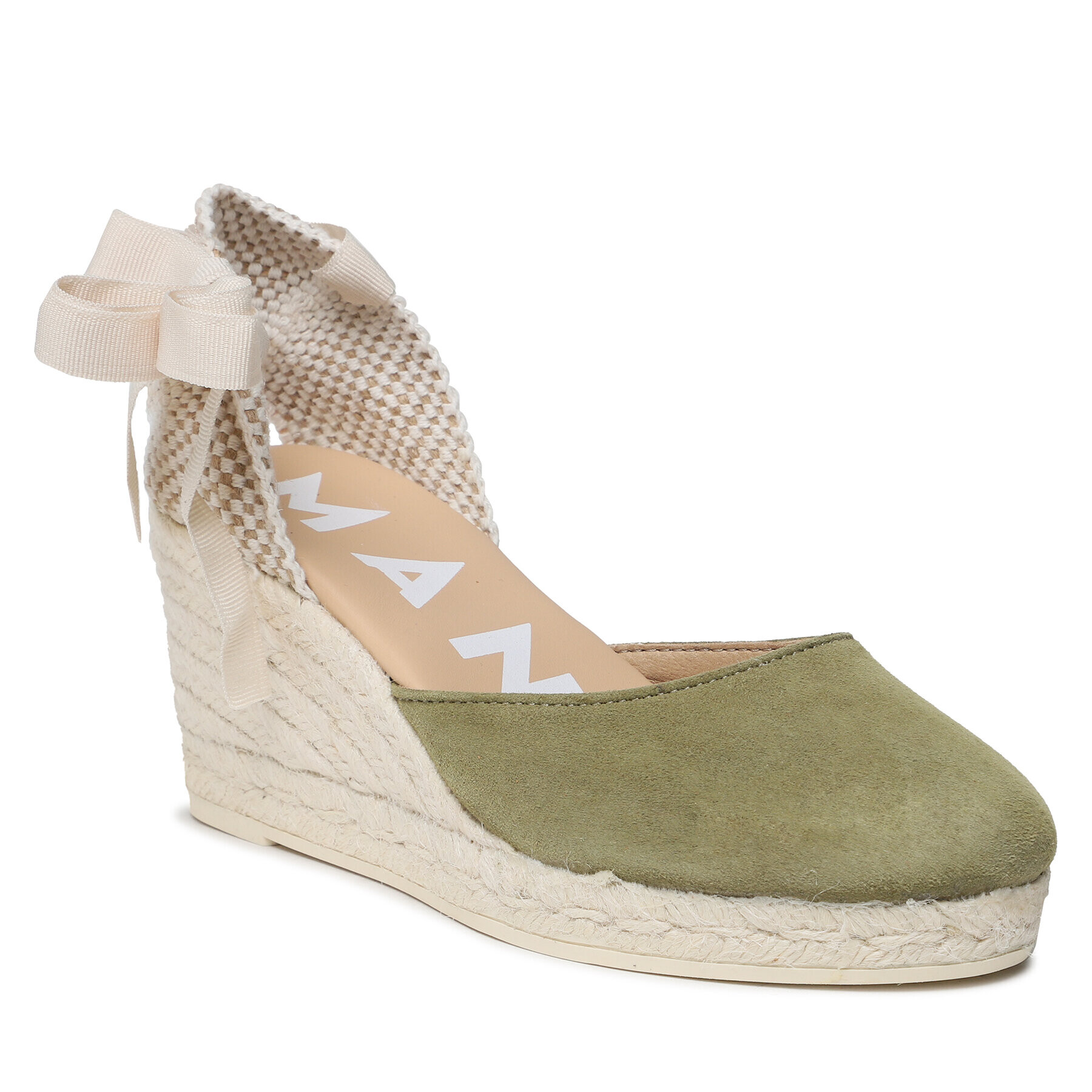 Manebi Espadrilky Low Wedge Espadrilles R 1.5 WL Zelená - Pepit.cz