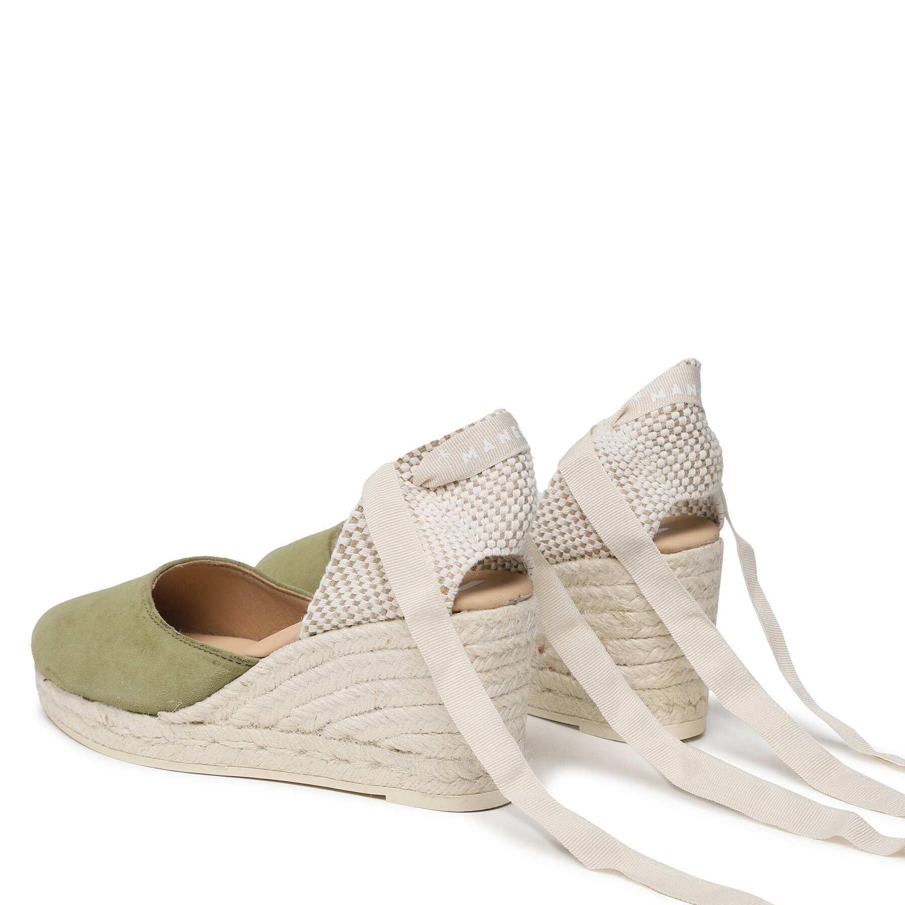 Manebi Espadrilky Low Wedge Espadrilles R 1.5 WL Zelená - Pepit.cz