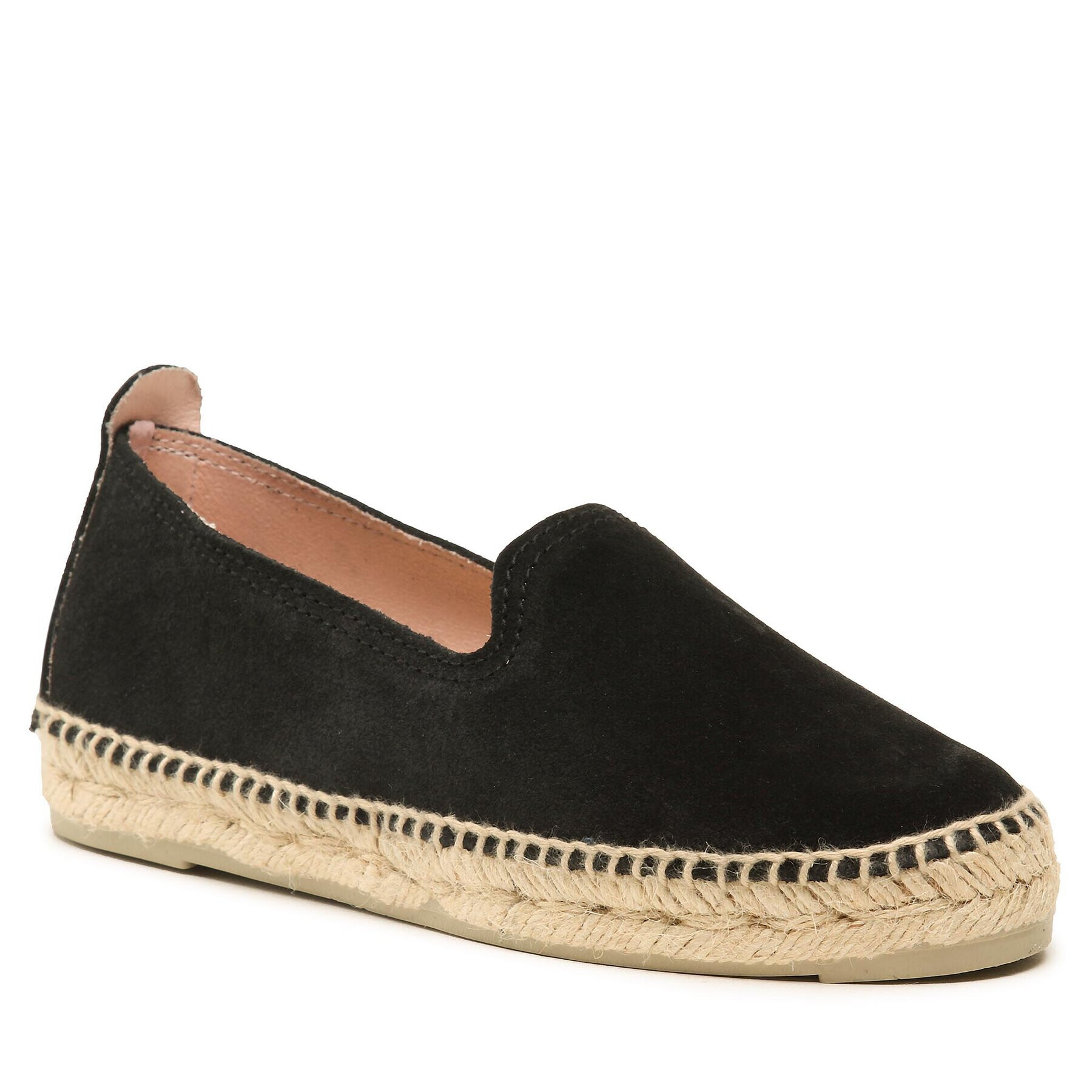 Manebi Espadrilky Suede Flat Espadrilles Černá - Pepit.cz