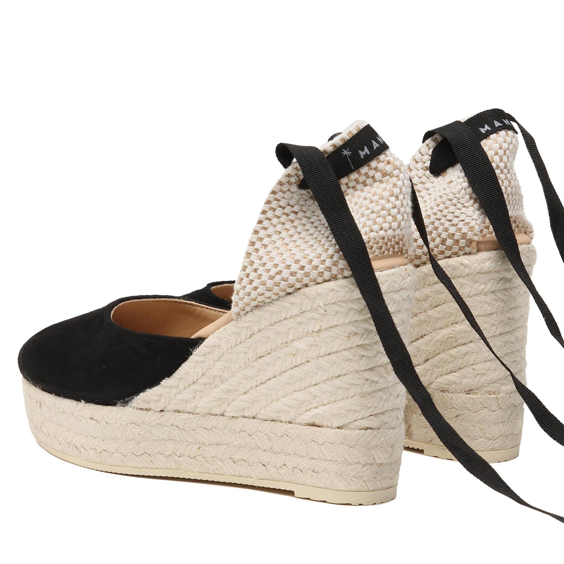 Manebi Espadrilky Wedge Espadrilles K 1.0 WV Černá - Pepit.cz