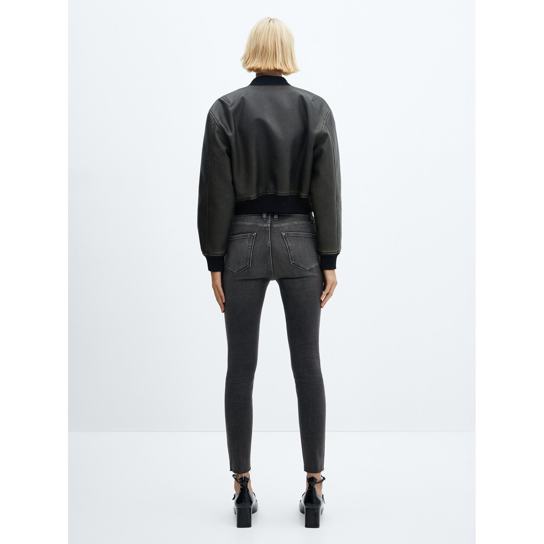 Mango Jeansy 57085957 Šedá Skinny Fit - Pepit.cz