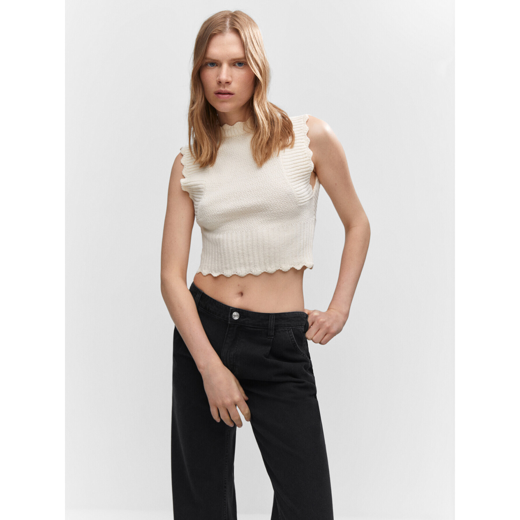 Mango Jeansy Arletita 57022895 Černá Relaxed Fit - Pepit.cz