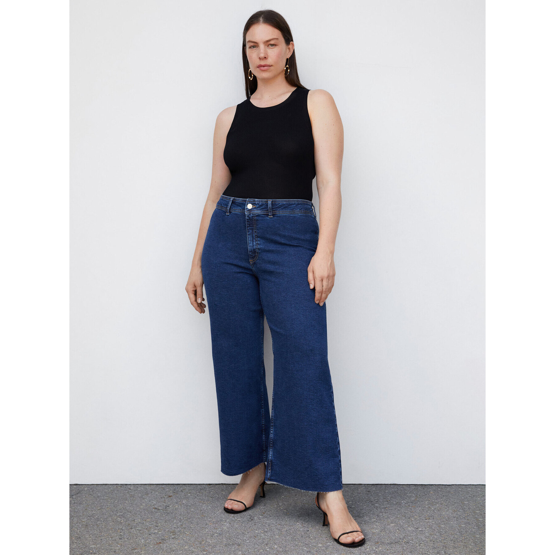 Mango Jeansy Catherin 57044396 Tmavomodrá Regular Fit - Pepit.cz