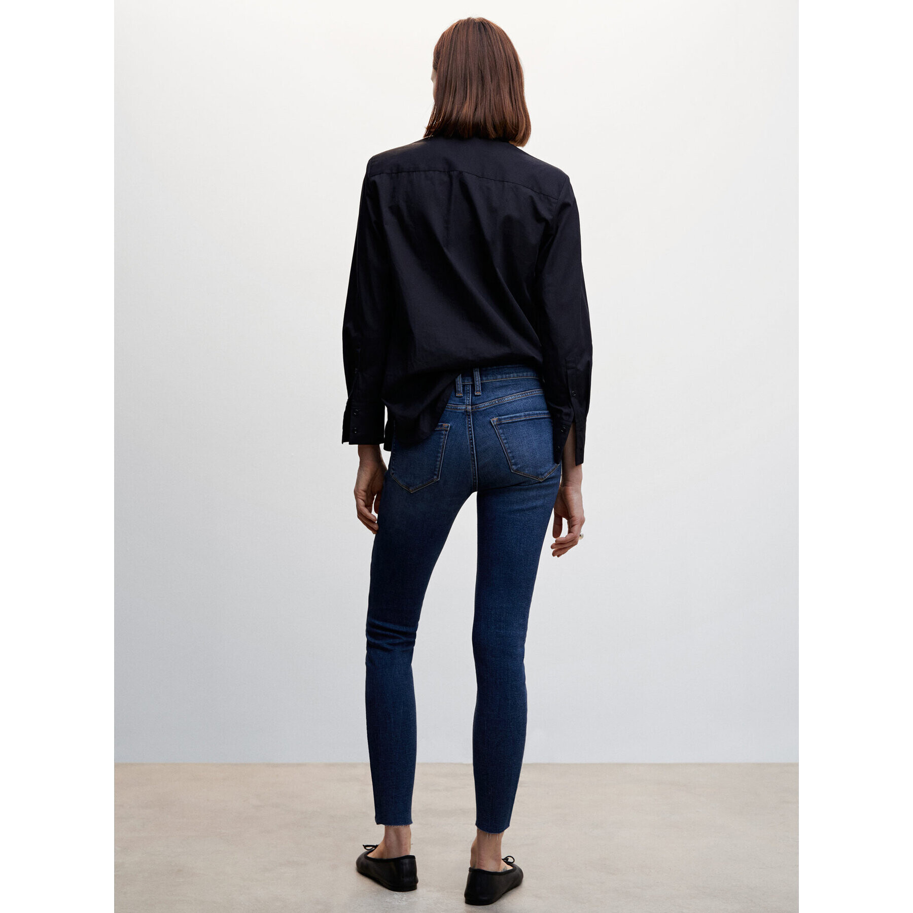 Mango Jeansy Isa 47010774 Modrá Skinny Fit - Pepit.cz