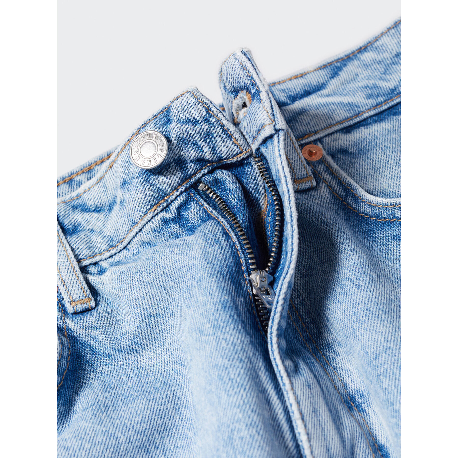 Mango Jeansy Mom2000 47011308 Modrá Mom Fit - Pepit.cz