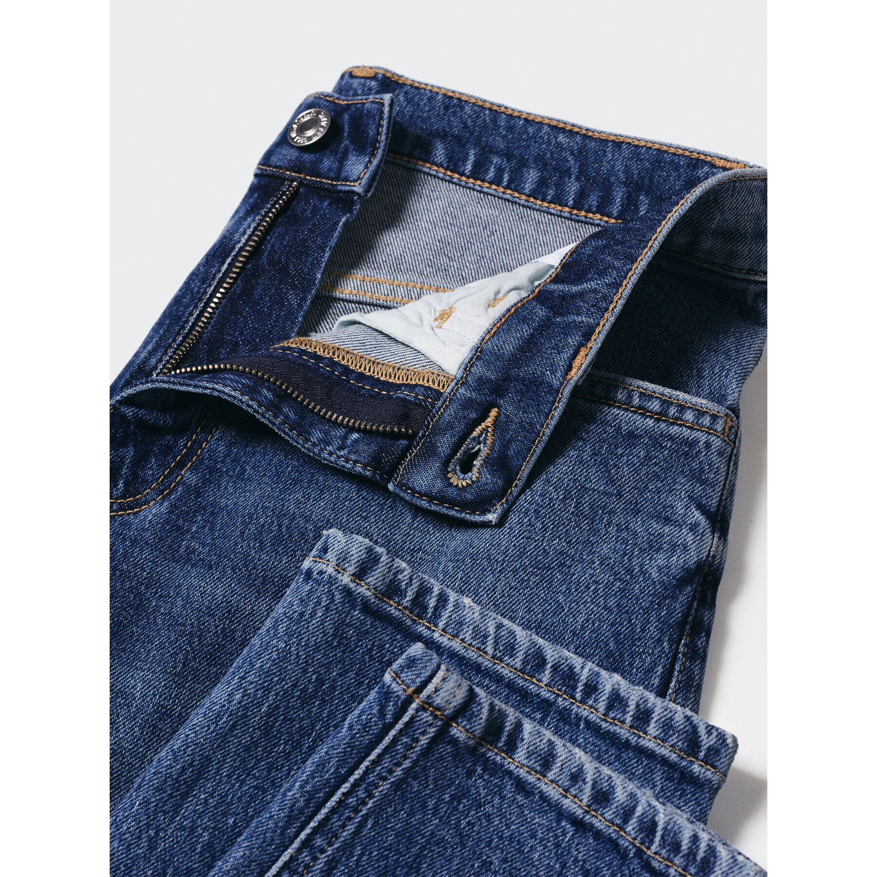 Mango Jeansy Newmom 57034397 Tmavomodrá Mom Fit - Pepit.cz