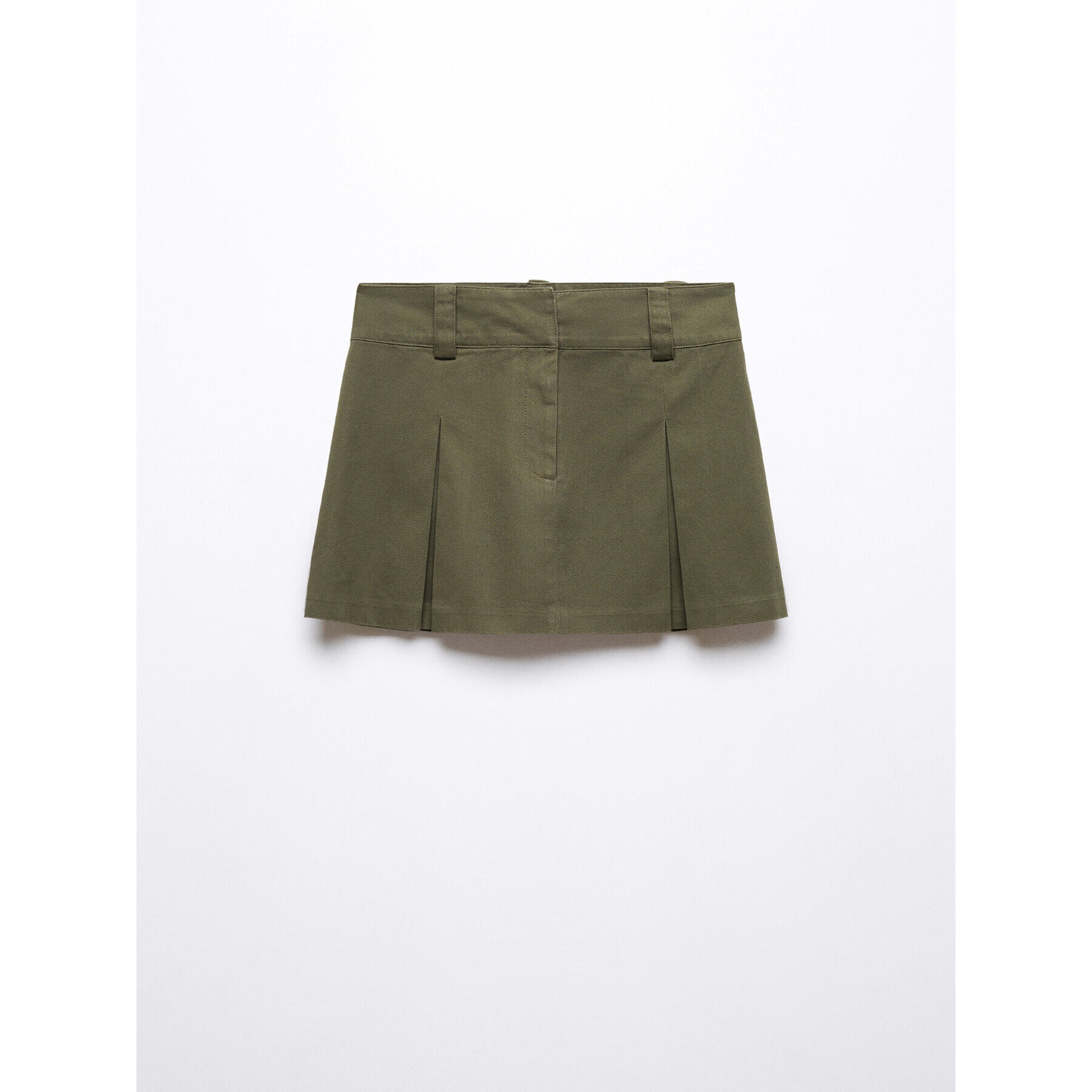 Mango Mini sukně Meli 57045969 Khaki Regular Fit - Pepit.cz