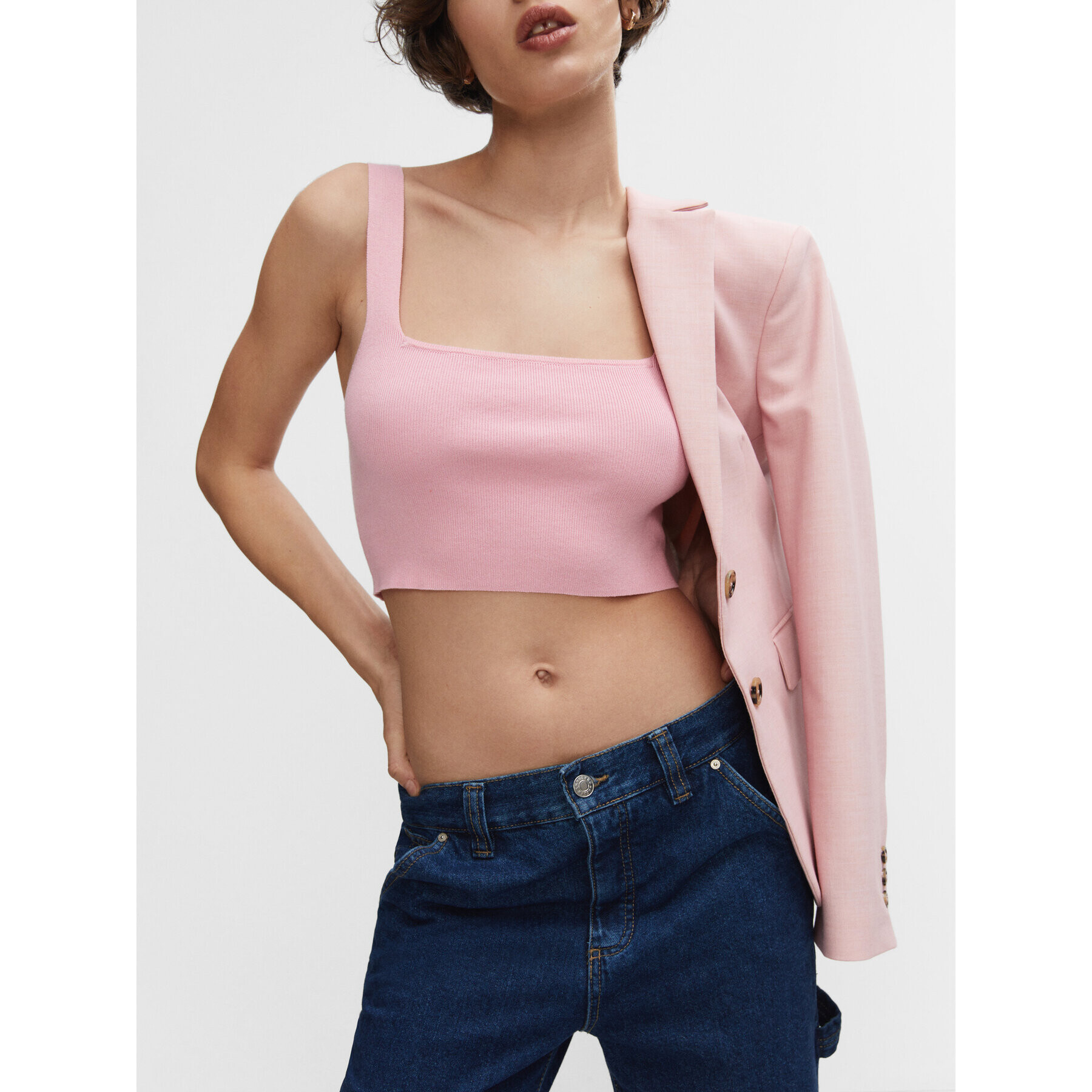 Mango Top Rose 47088636 Růžová Regular Fit - Pepit.cz