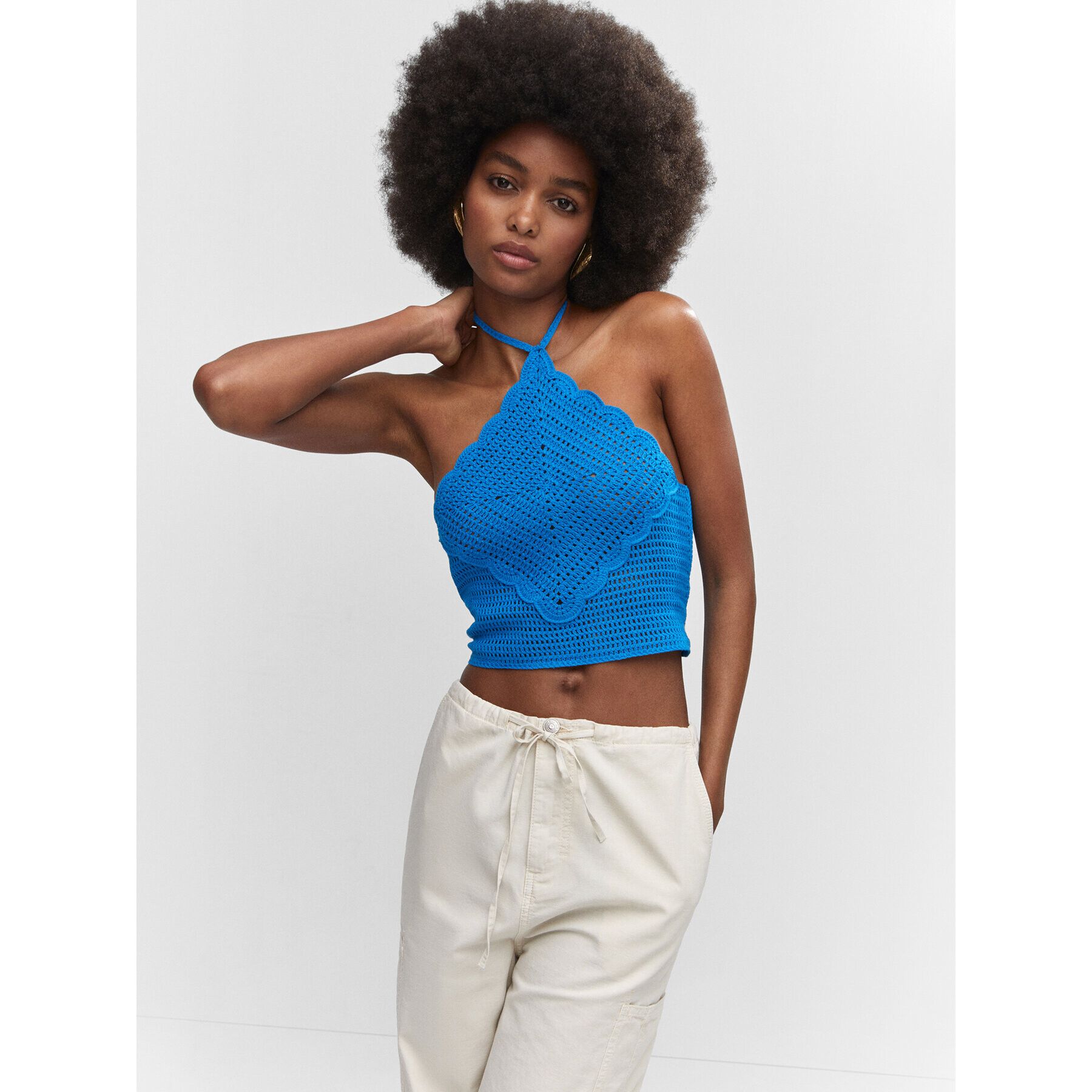 Mango Top Surf 57040326 Modrá Regular Fit - Pepit.cz