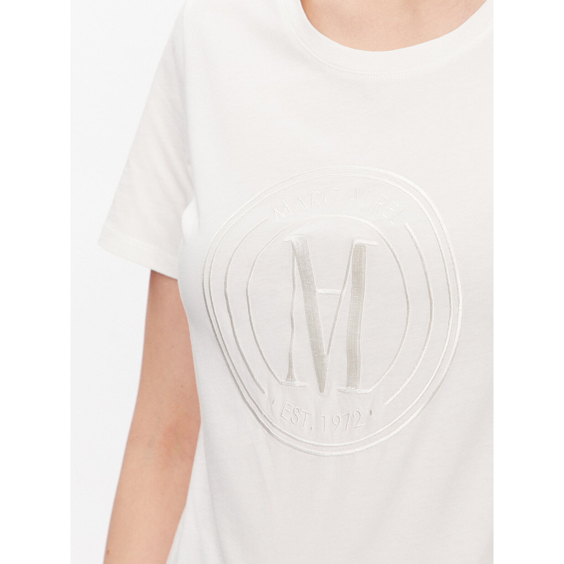 Marc Aurel T-Shirt 7410 7000 73574 Bílá Regular Fit - Pepit.cz