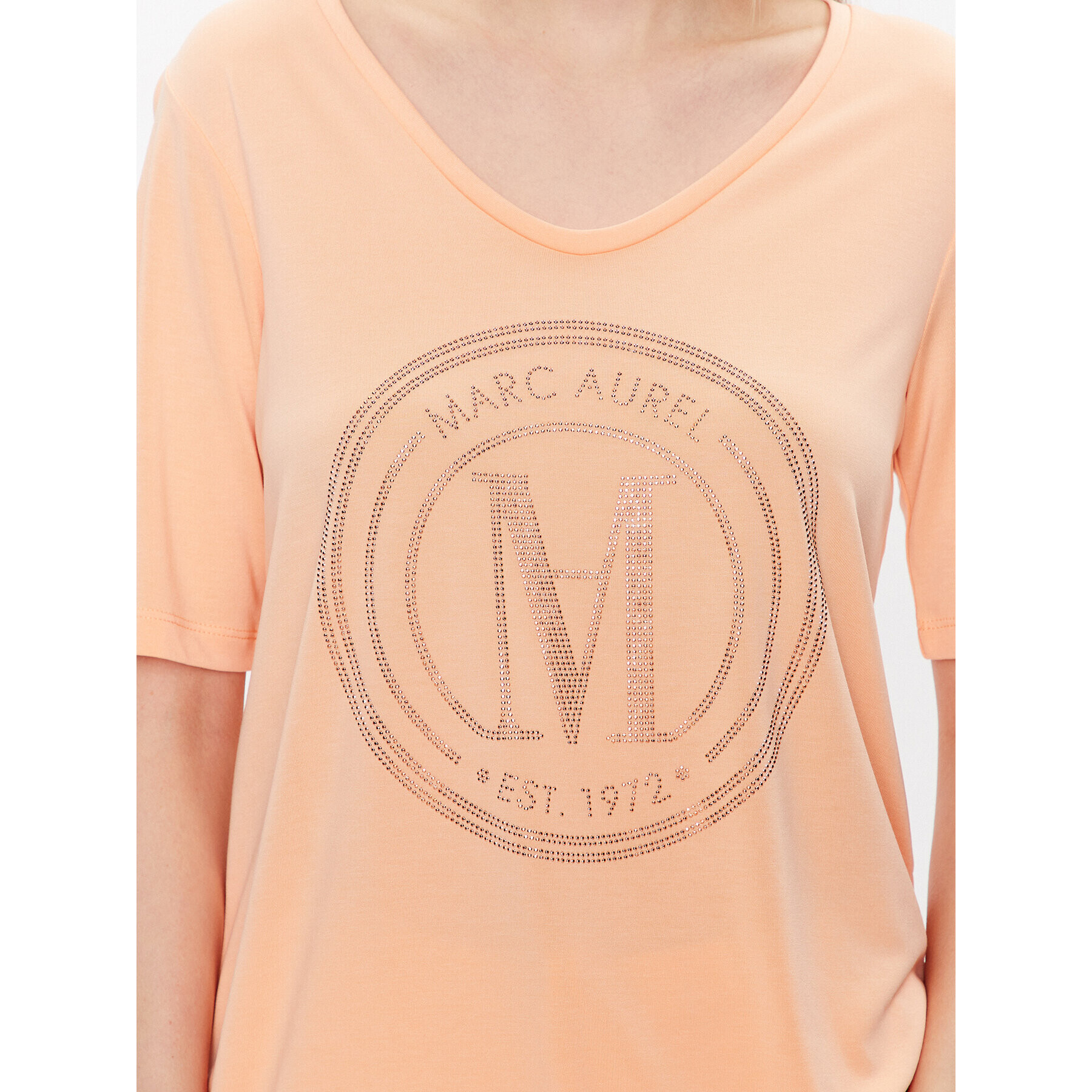 Marc Aurel T-Shirt 7411 7000 73550 Oranžová Regular Fit - Pepit.cz