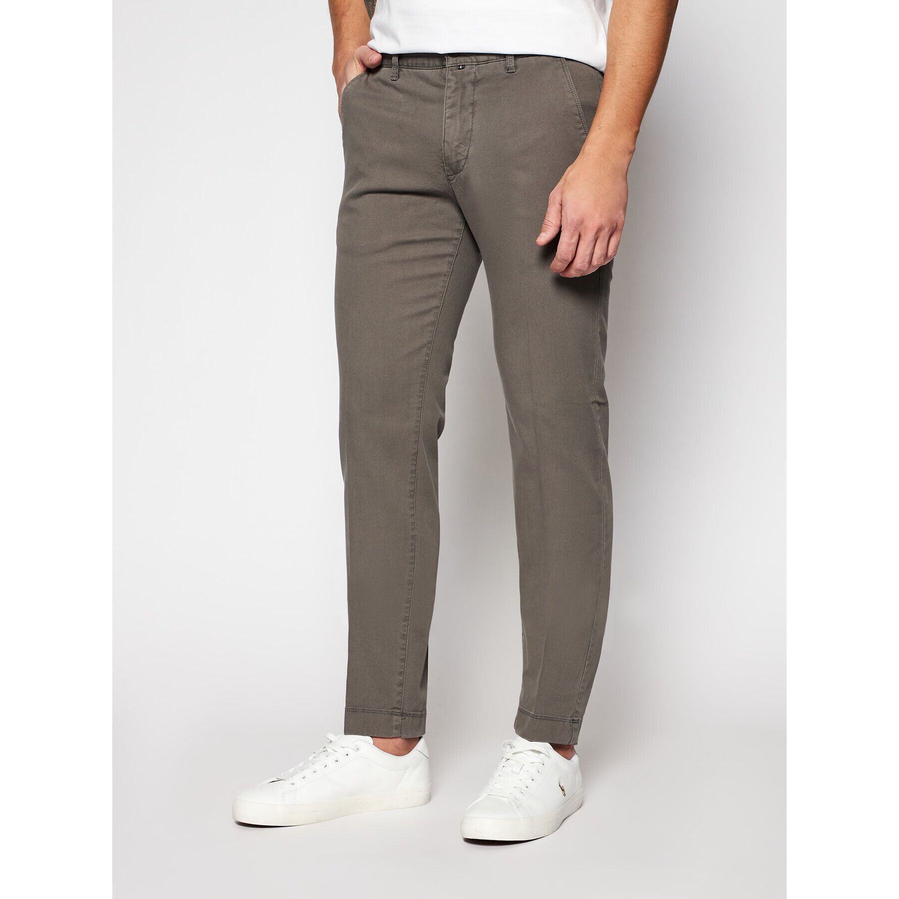 Marc O'Polo Chino kalhoty B21 0108 10064 Šedá Tapered Fit - Pepit.cz