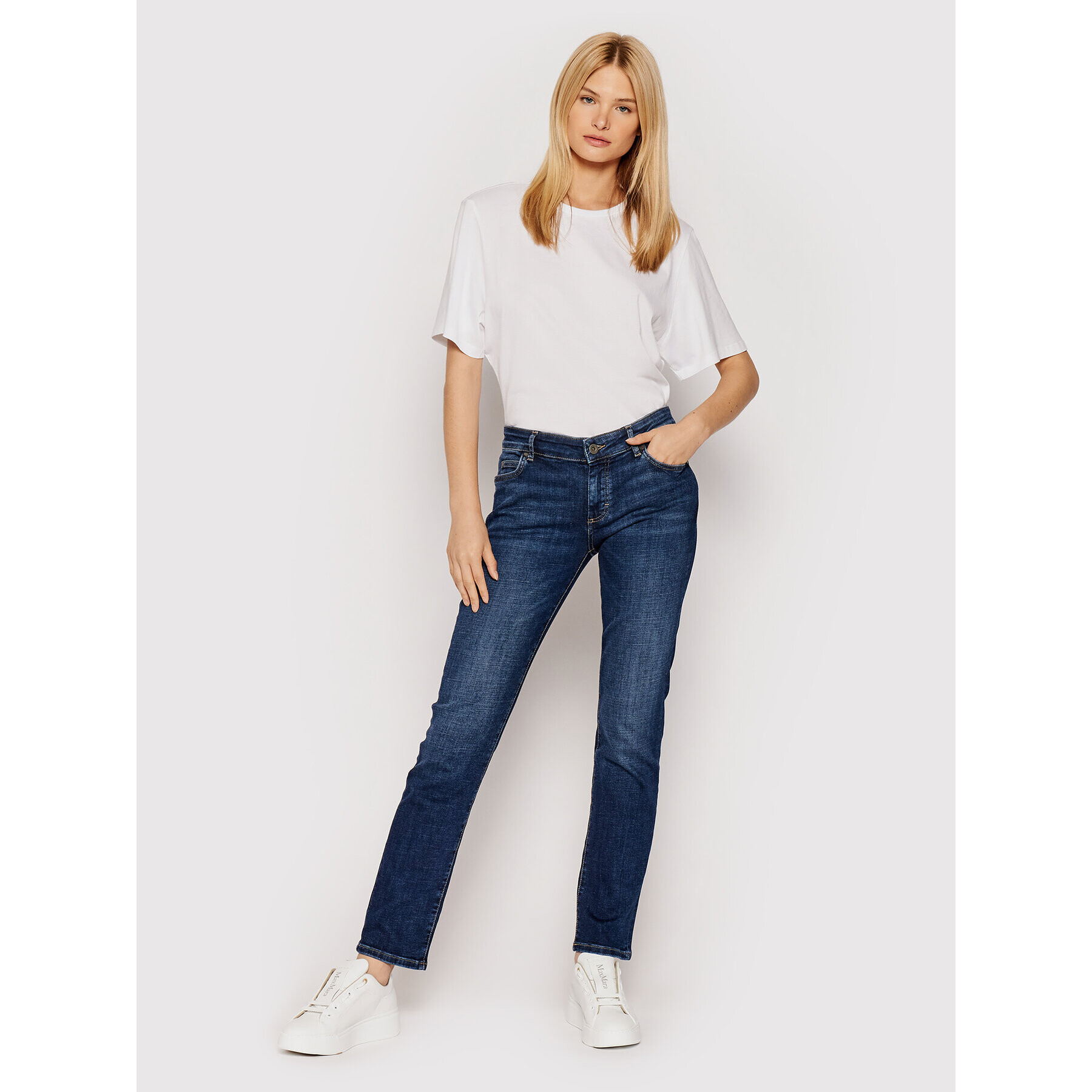 Marc O'Polo Jeansy 107 9193 12051 Tmavomodrá Straight Fit - Pepit.cz