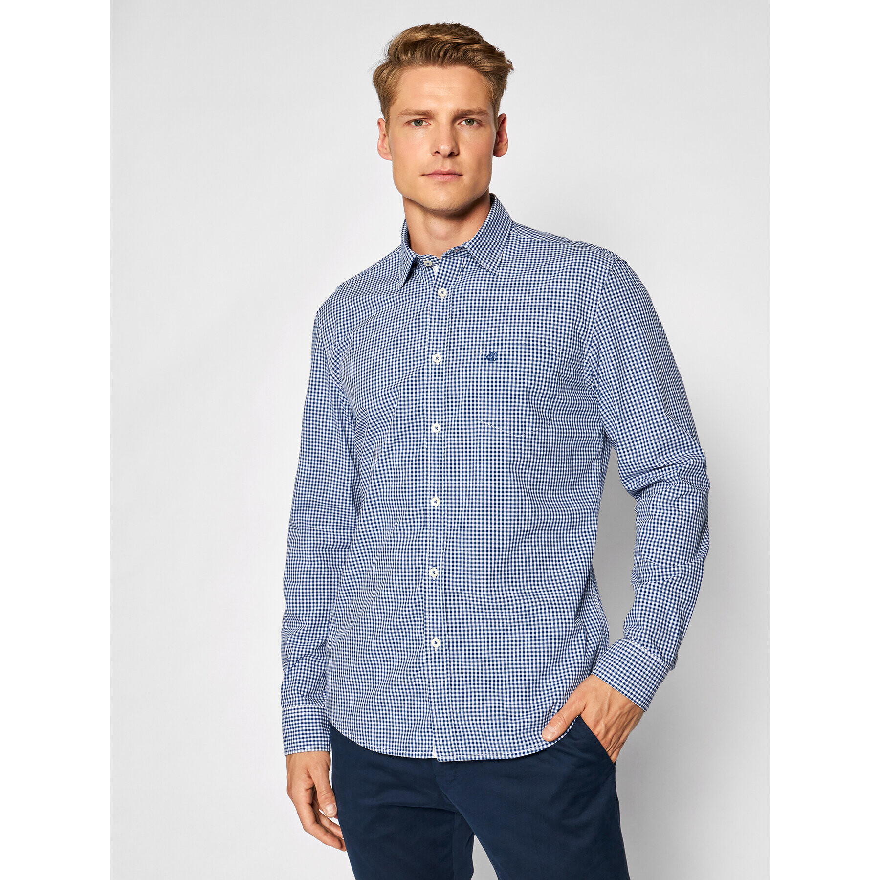 Marc O'Polo Košile B21 7392 42458 Tmavomodrá Regular Fit - Pepit.cz