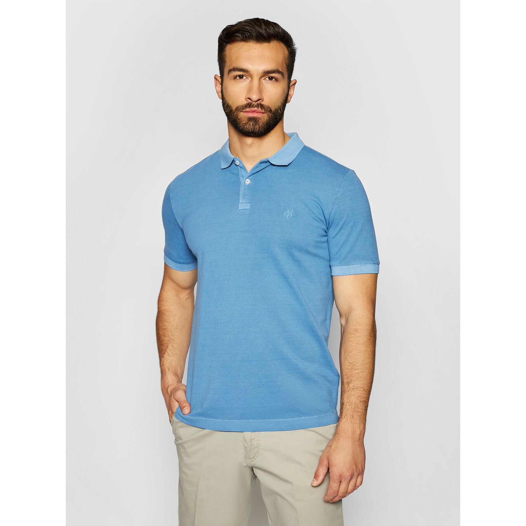 Marc O'Polo Polokošile 123 2496 53190 Modrá Shaped Fit - Pepit.cz