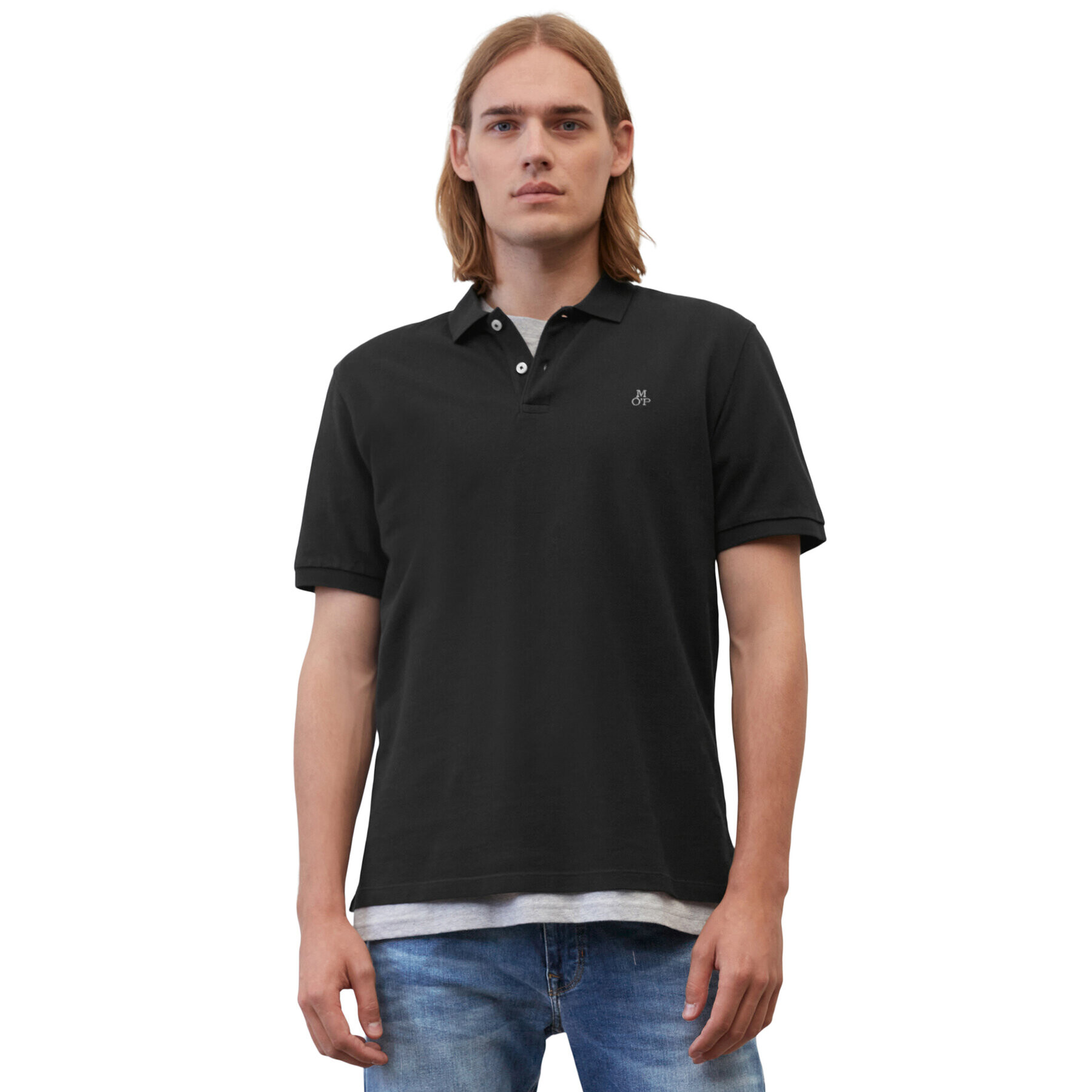 Marc O'Polo Polokošile B21223053092 Černá Regular Fit - Pepit.cz