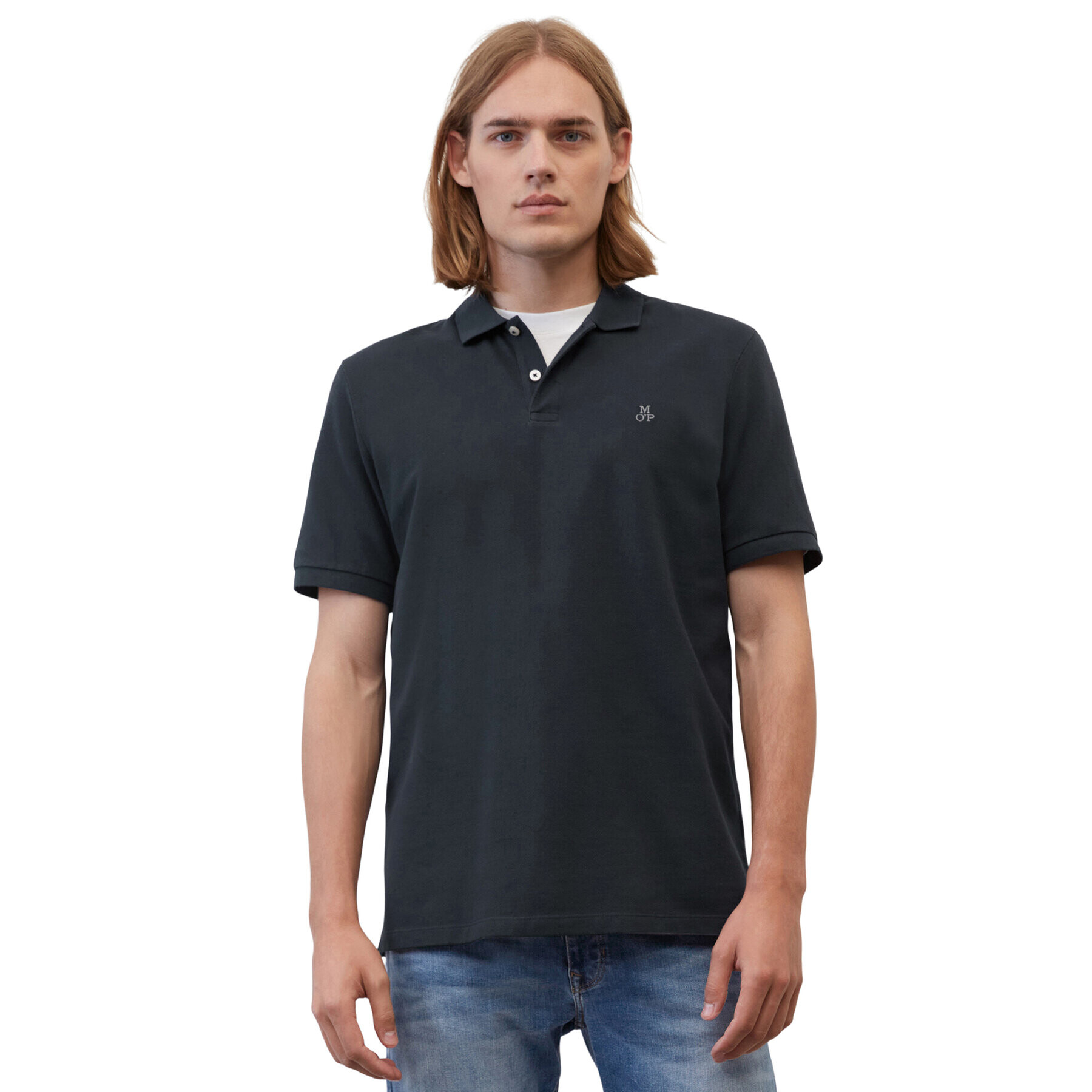 Marc O'Polo Polokošile B21223053092 Modrá Regular Fit - Pepit.cz