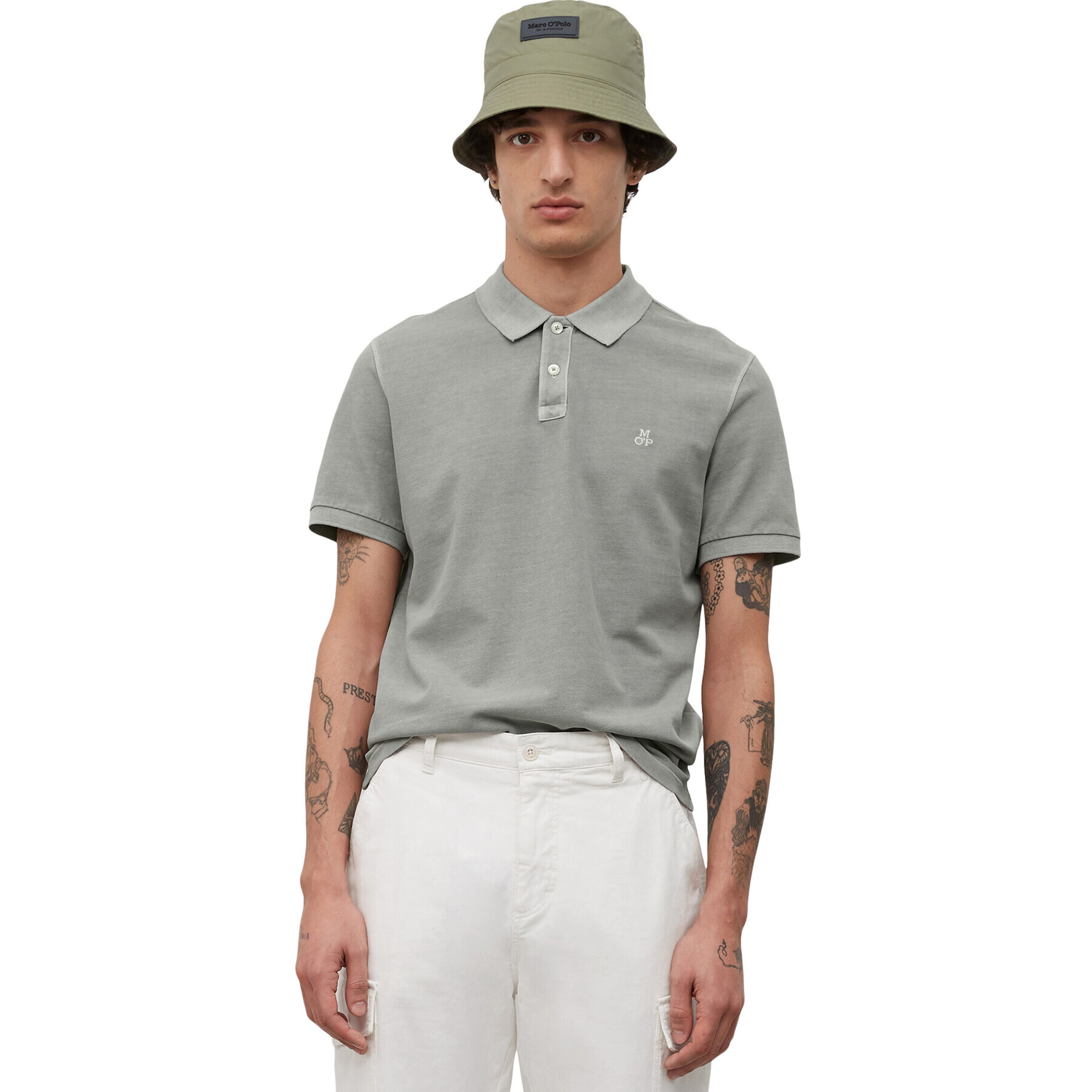 Marc O'Polo Polokošile B21226653000 Šedá Regular Fit - Pepit.cz